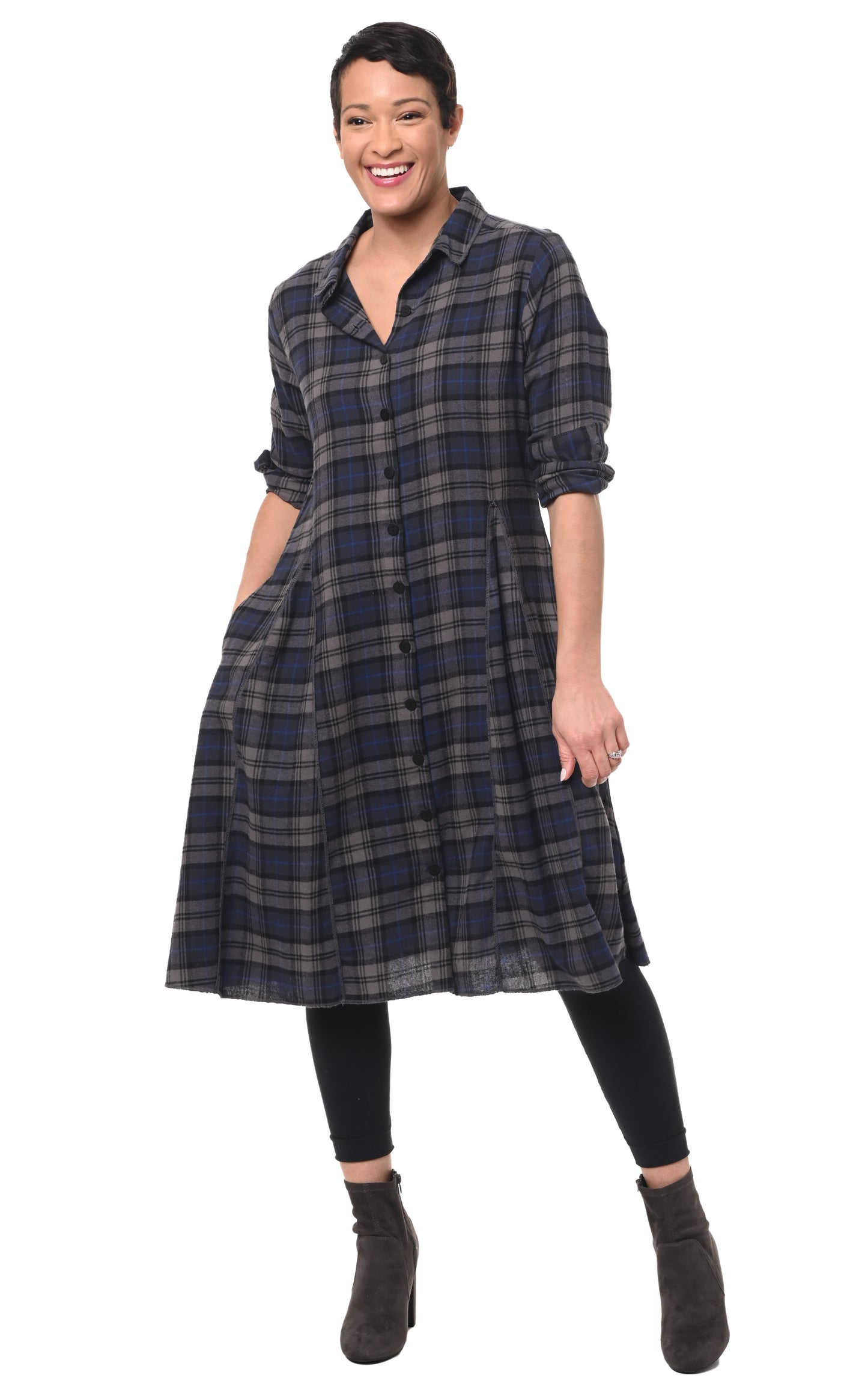 FINAL SALE CV616 Collins Dress in Bathgate Flannel*