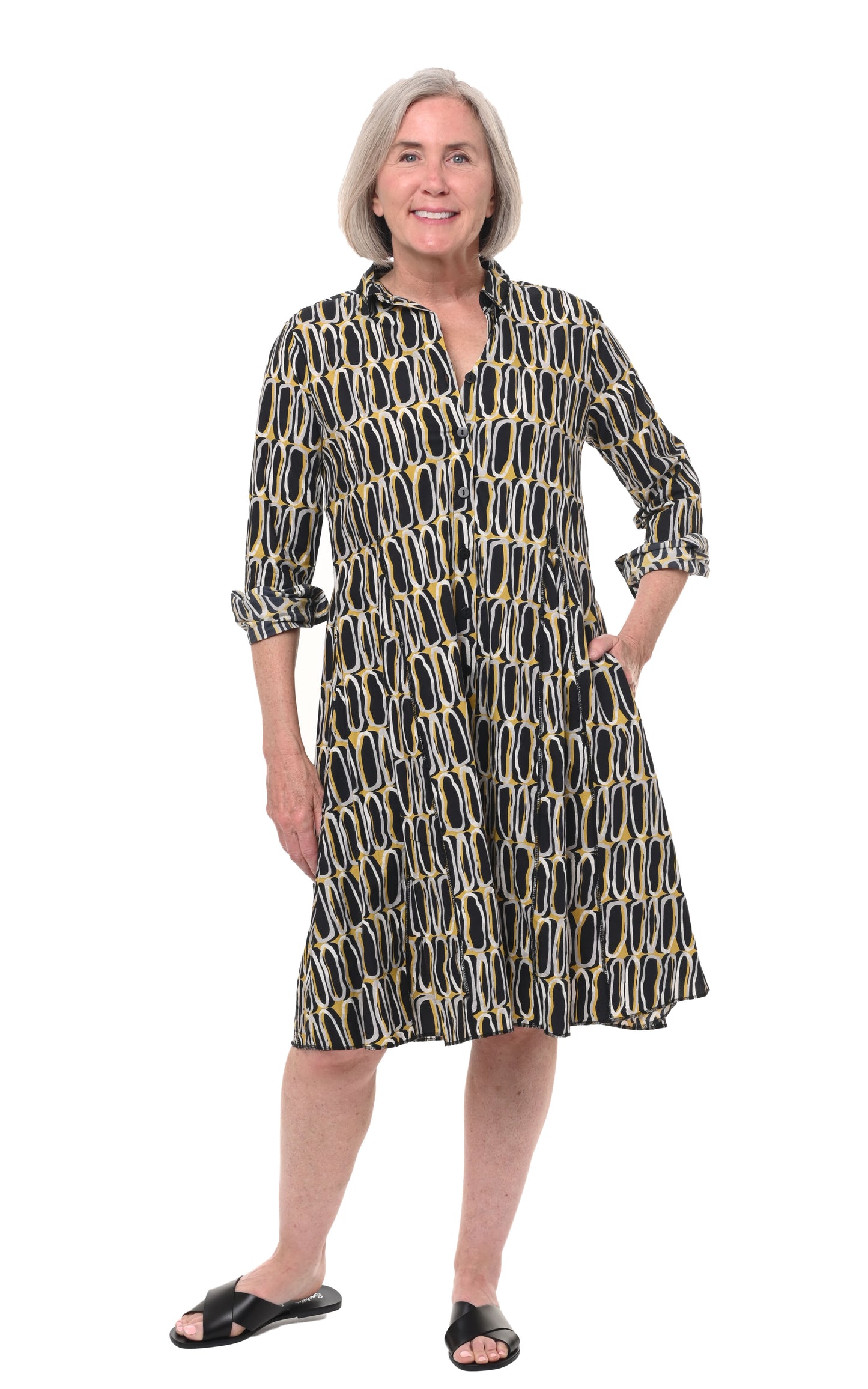 FINAL SALE CV616 Collins Dress in Olive Oil*