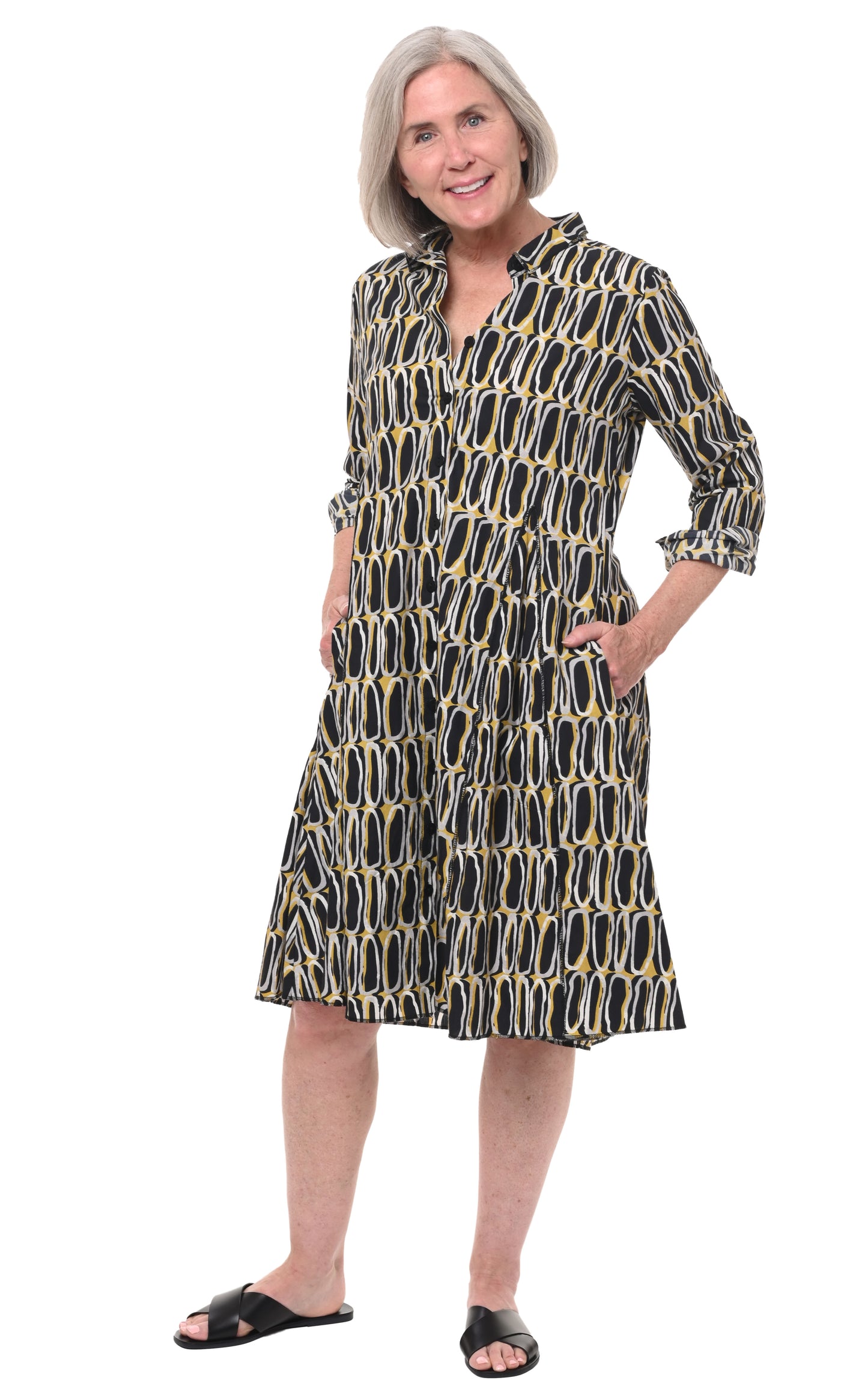 FINAL SALE CV616 Collins Dress in Olive Oil*