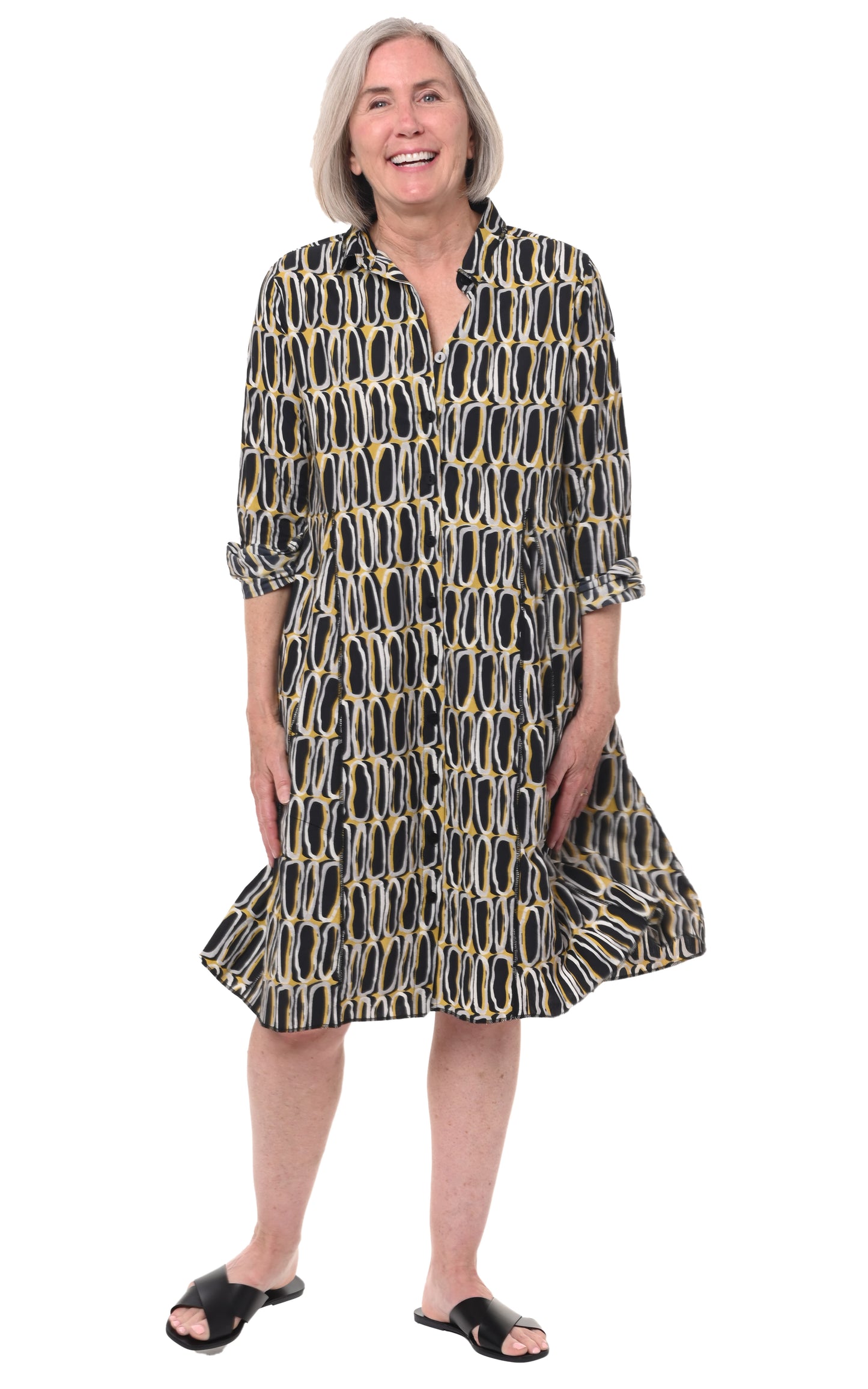 FINAL SALE CV616 Collins Dress in Olive Oil*