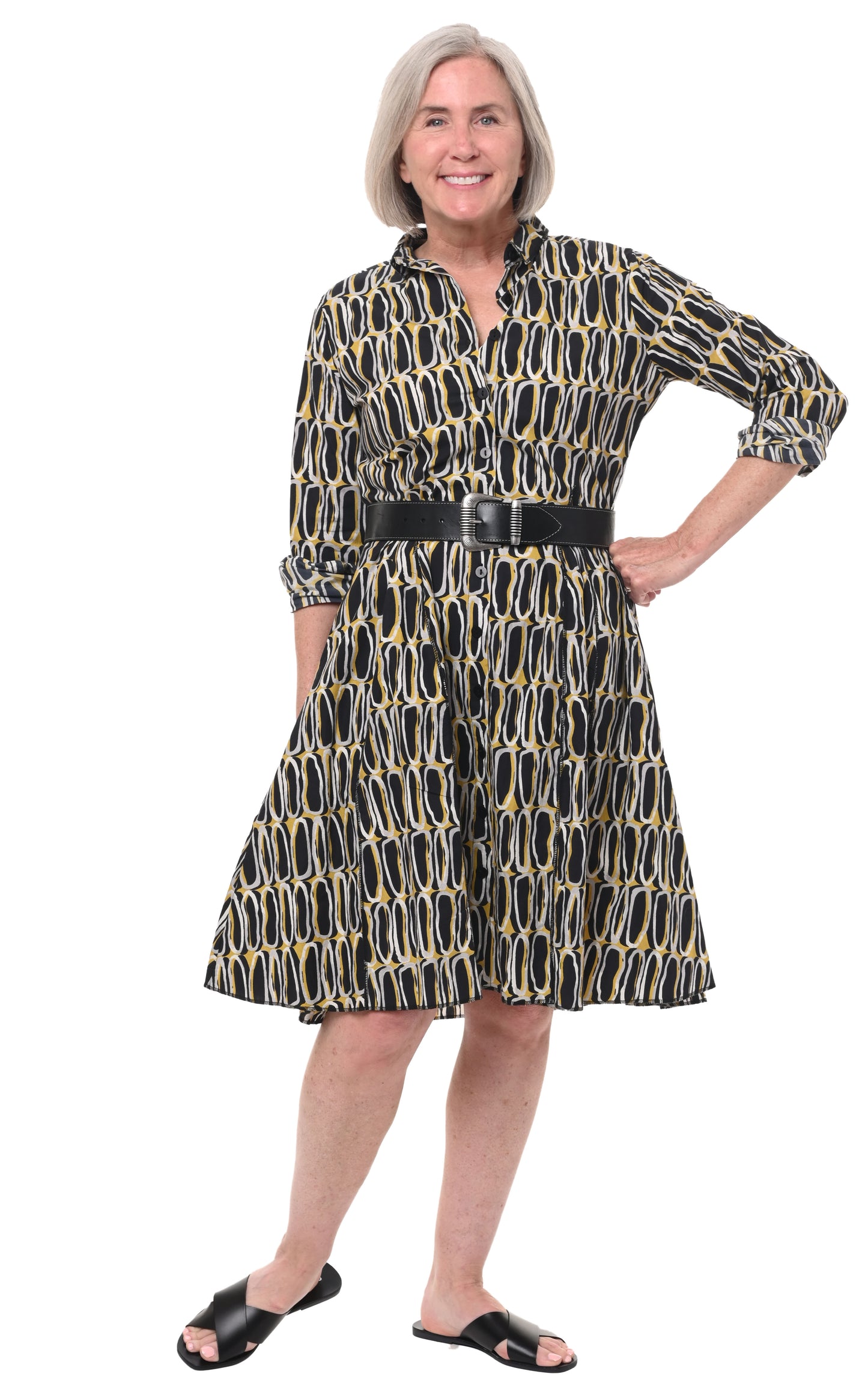 FINAL SALE CV616 Collins Dress in Olive Oil*