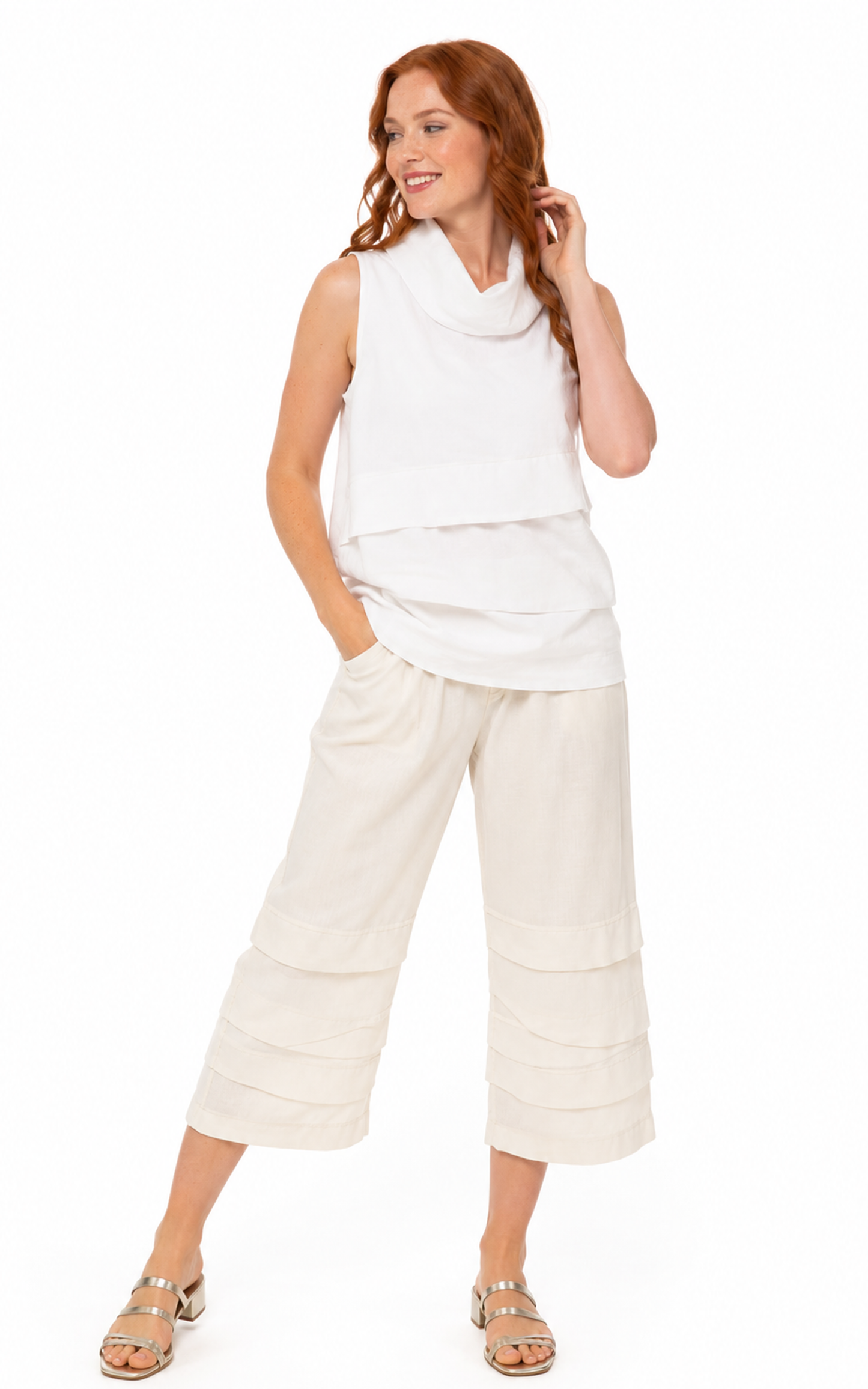 FINAL SALE CV62 Coastal Bloomer Pant in Ivory*