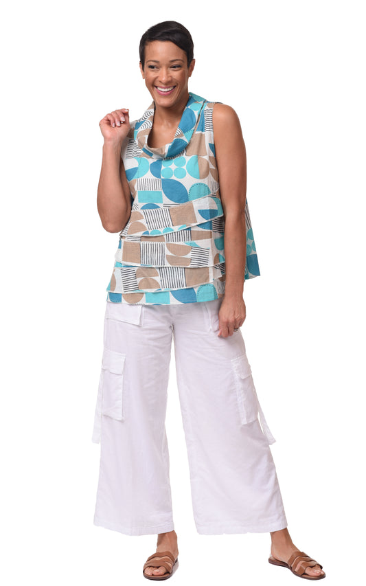 CV1086 Calista Cargo Pant in White*