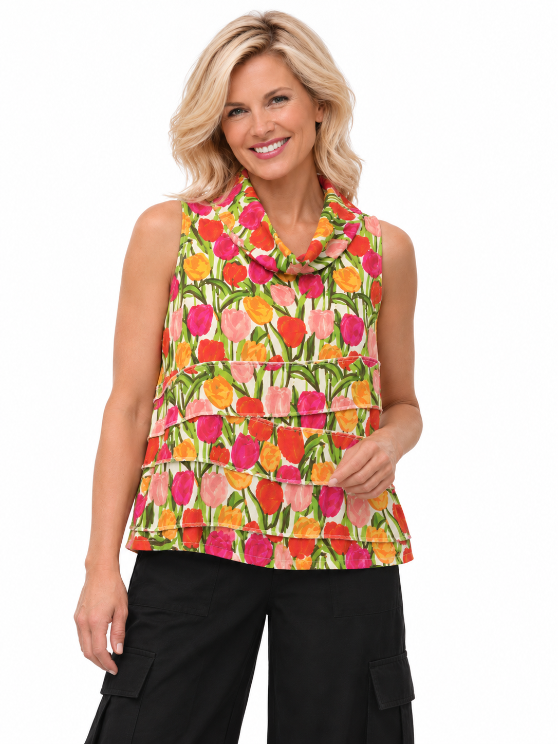 FINAL SALE CV63 Leilani Tank in Tulips*