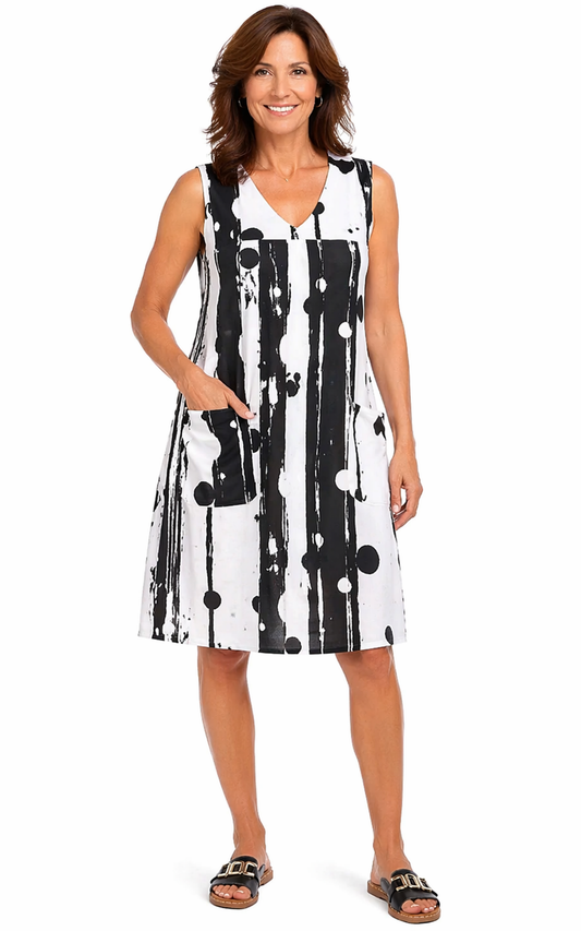 FINAL SALE CV656  Poppie Dress in Floating Bubbles*