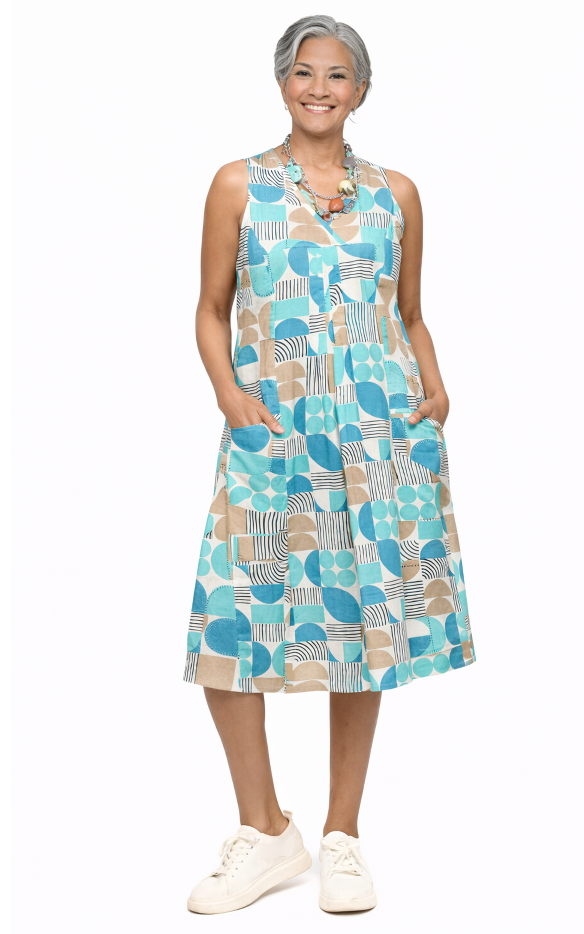 FINAL SALE CV656 Poppie Dress in Geo Candy** XXL FINAL SALE CV656 Poppie Dress in Geo Candy** XXL
