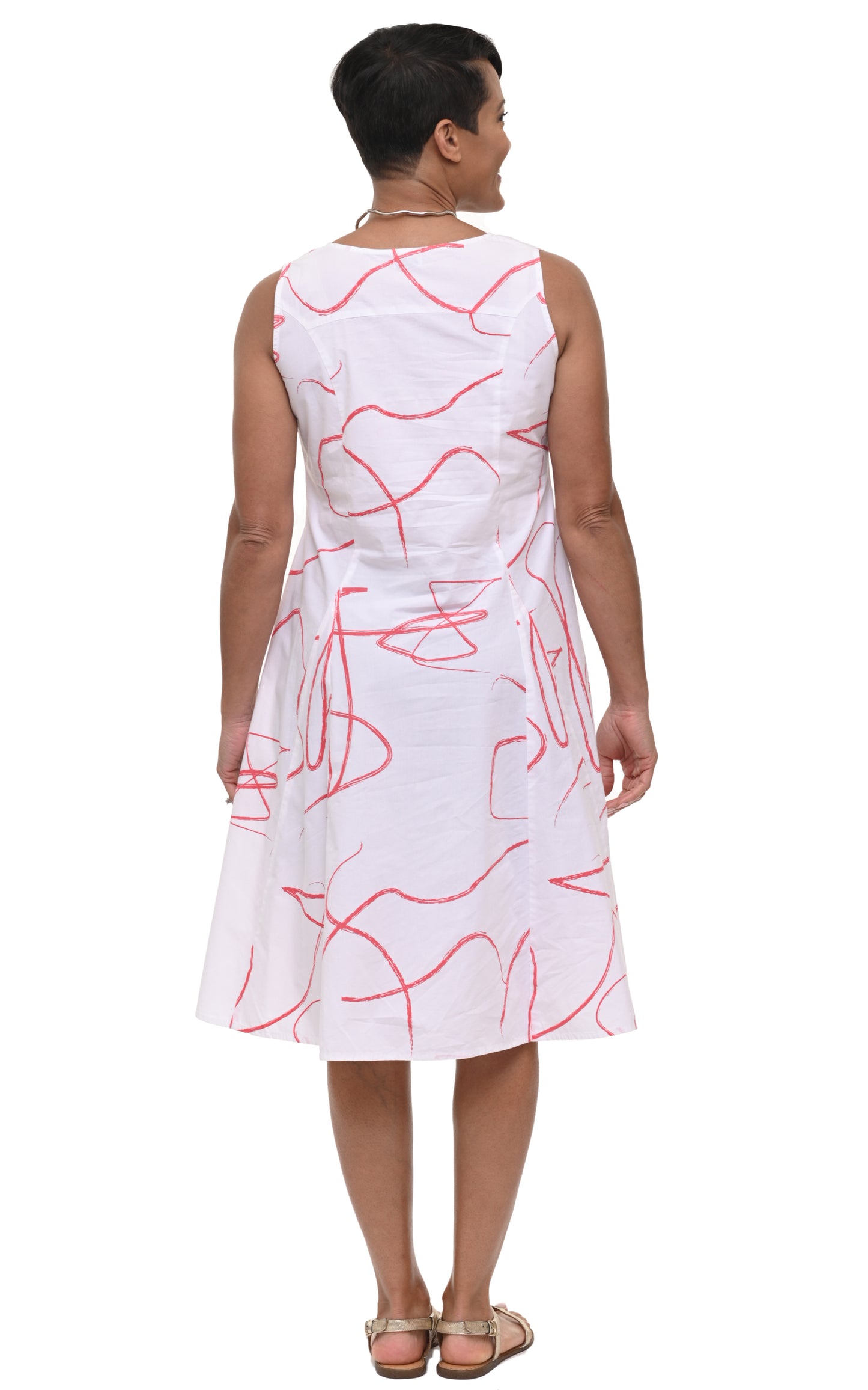 FINAL SALE CV656 Poppie Dress in Hibiscus Ribbon*