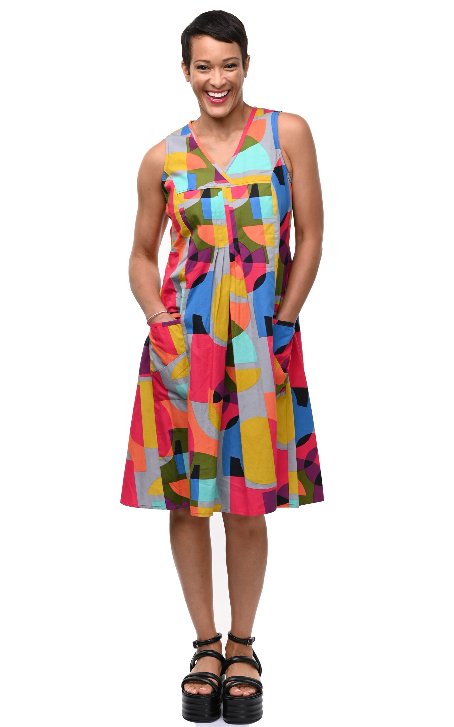 FINAL SALE CV656 Poppie Dress in Kaleidoscope*
