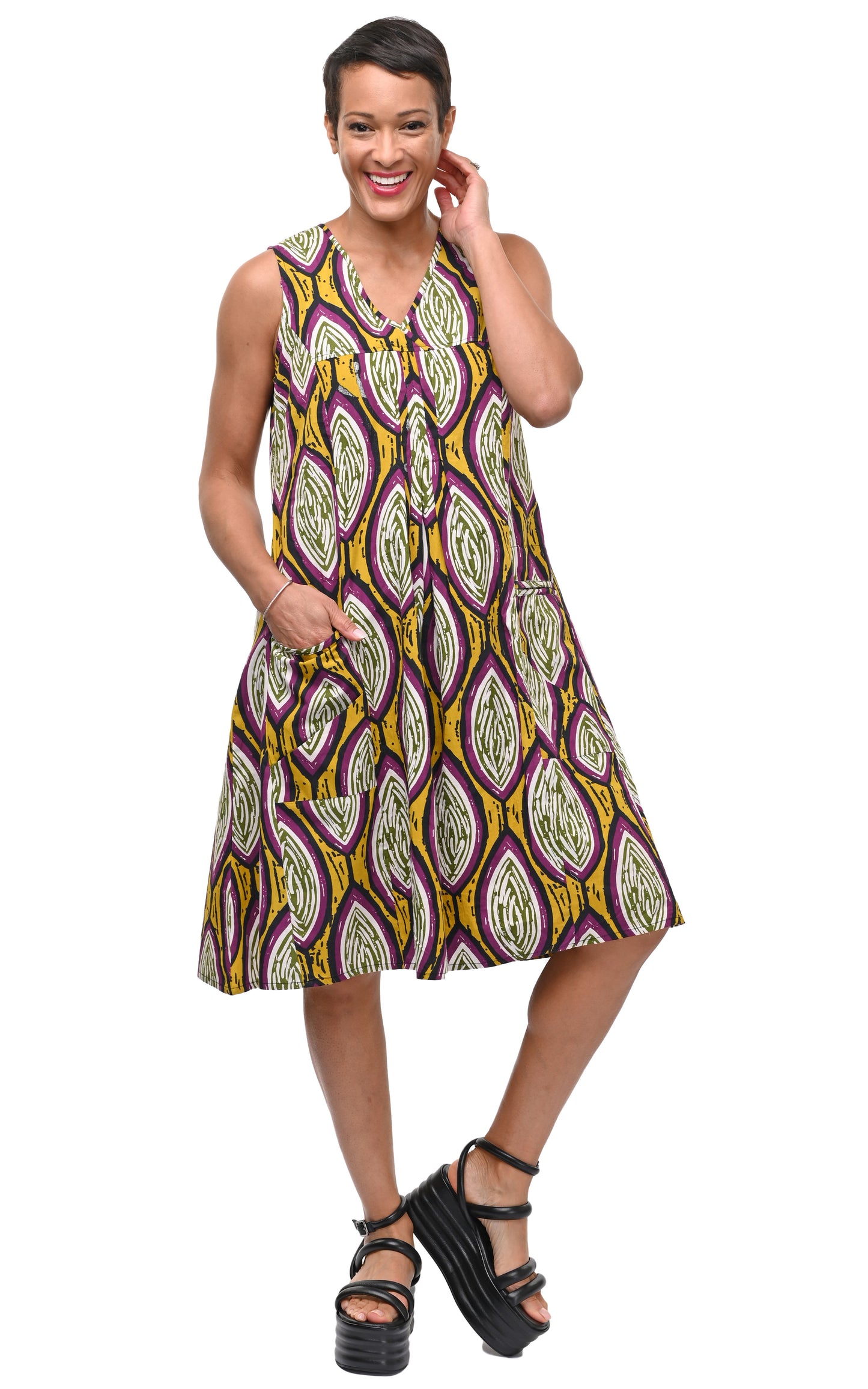 CV656  Poppie Dress in Almonds*