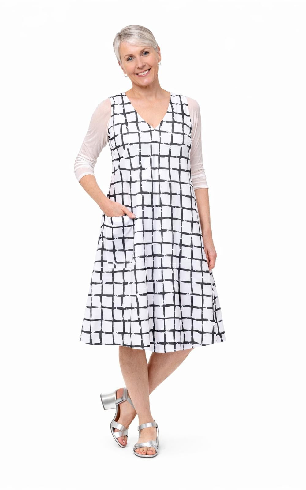 FINAL SALE Mesh Tee in White