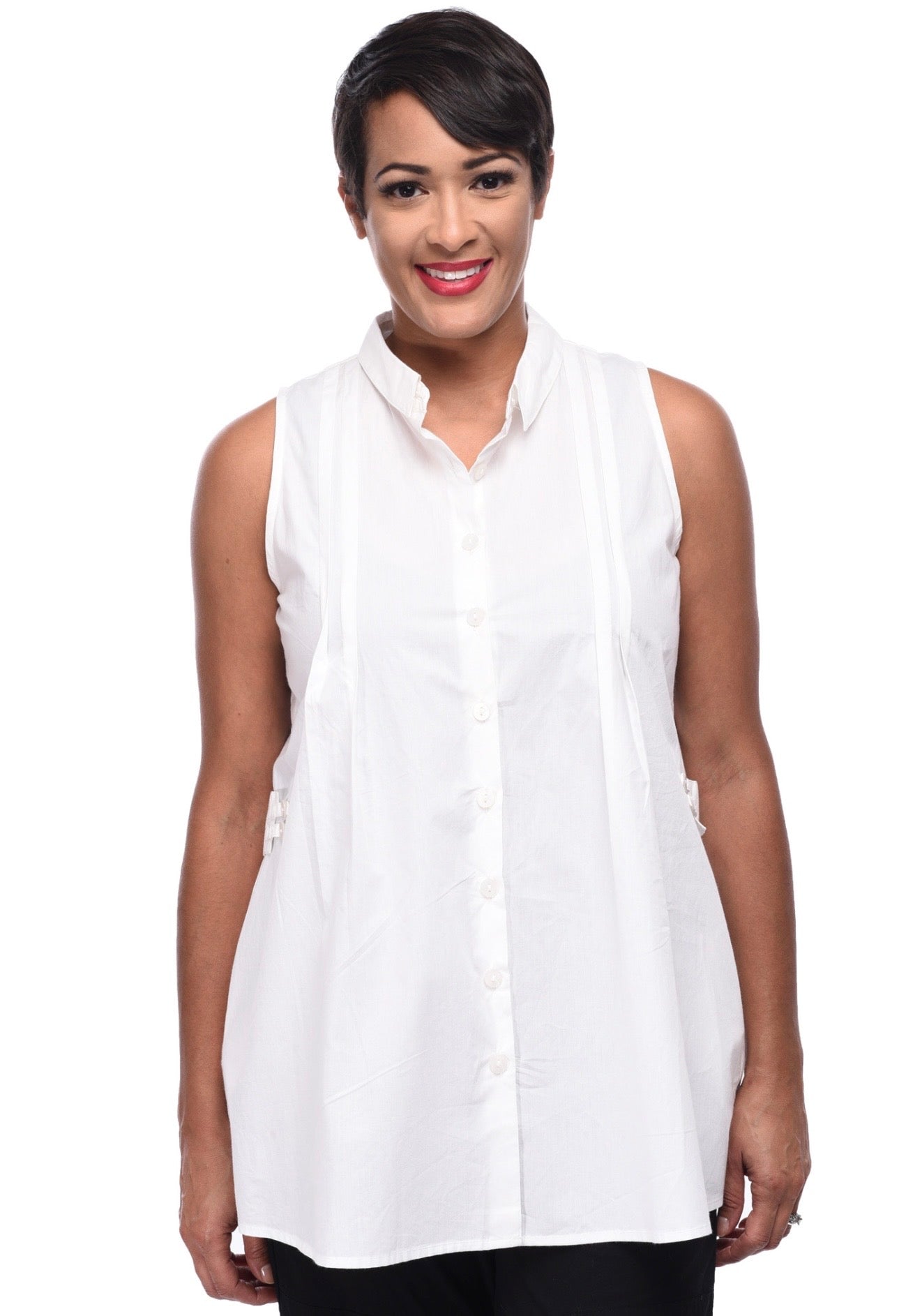 FINAL SALE CV466 Lucy Tank in White*