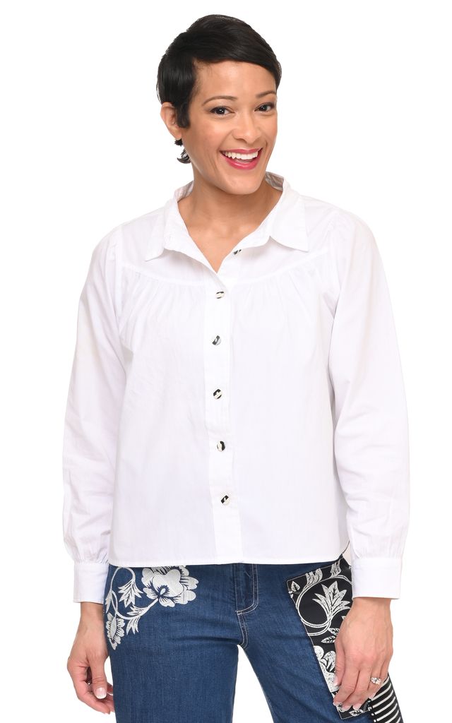 CV1192 Sadie Blouse in White***
