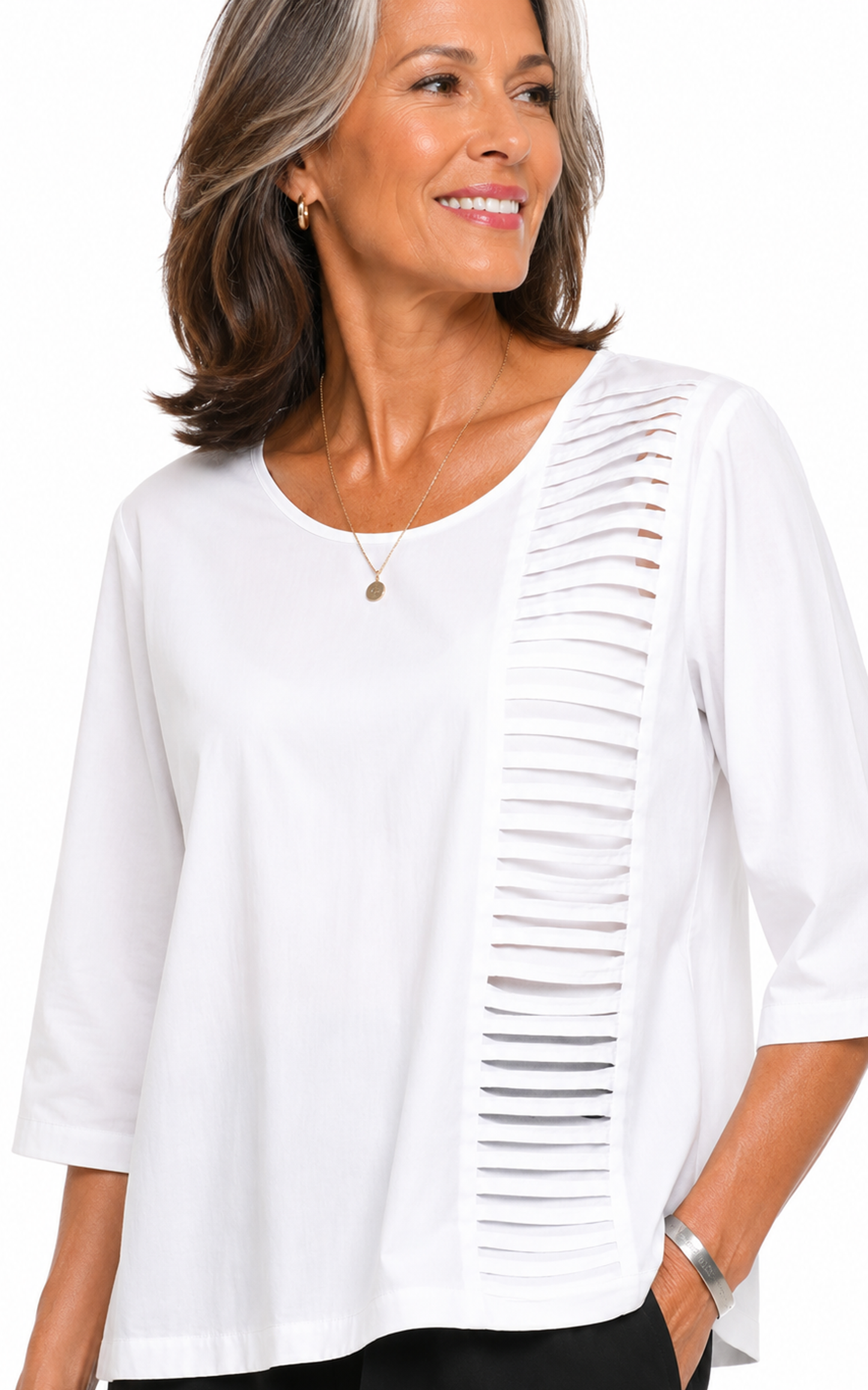 FINAL SALE CV1015 Glynn Pullover in White*