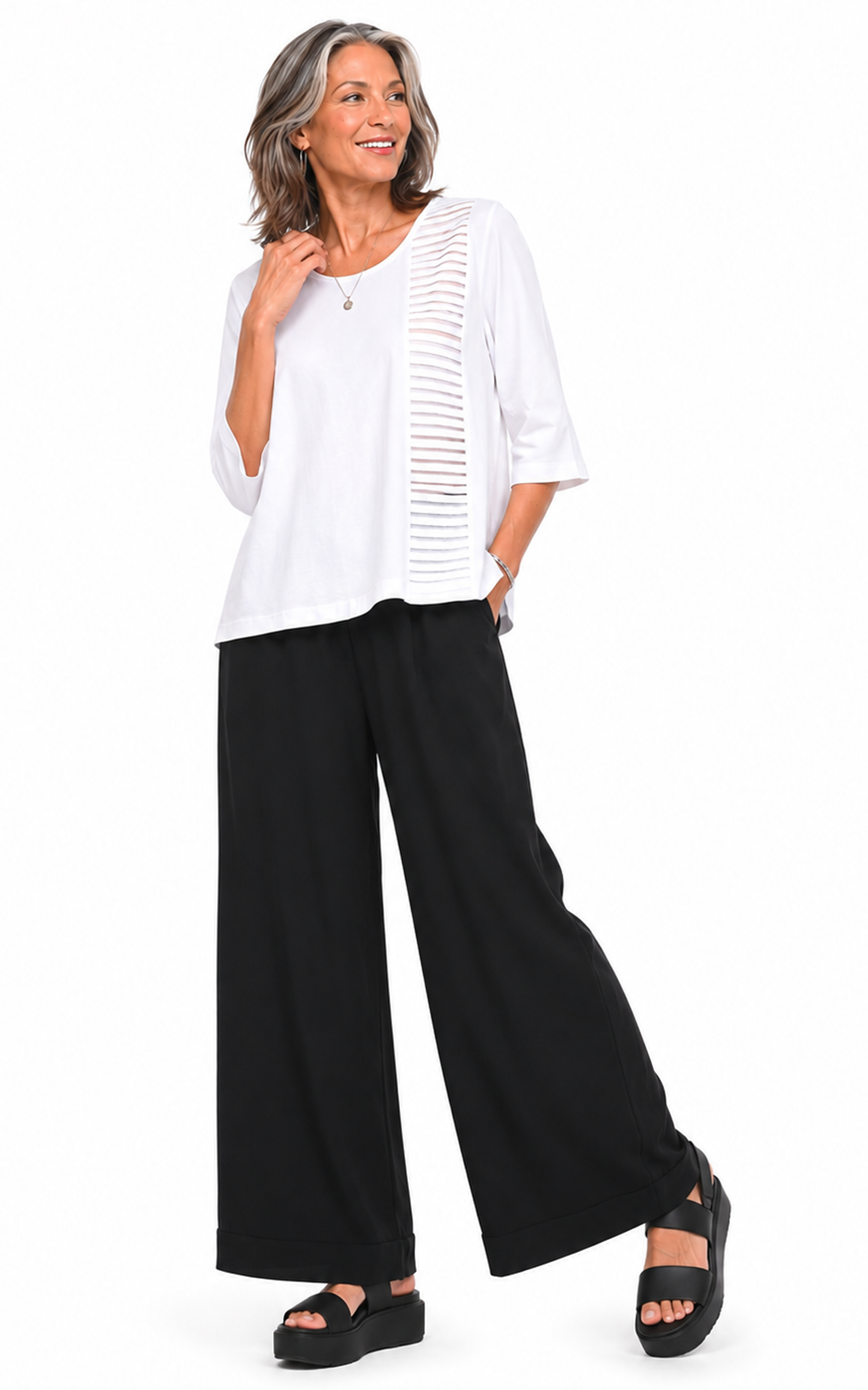 FINAL SALE CV1015 Glynn Pullover in White*