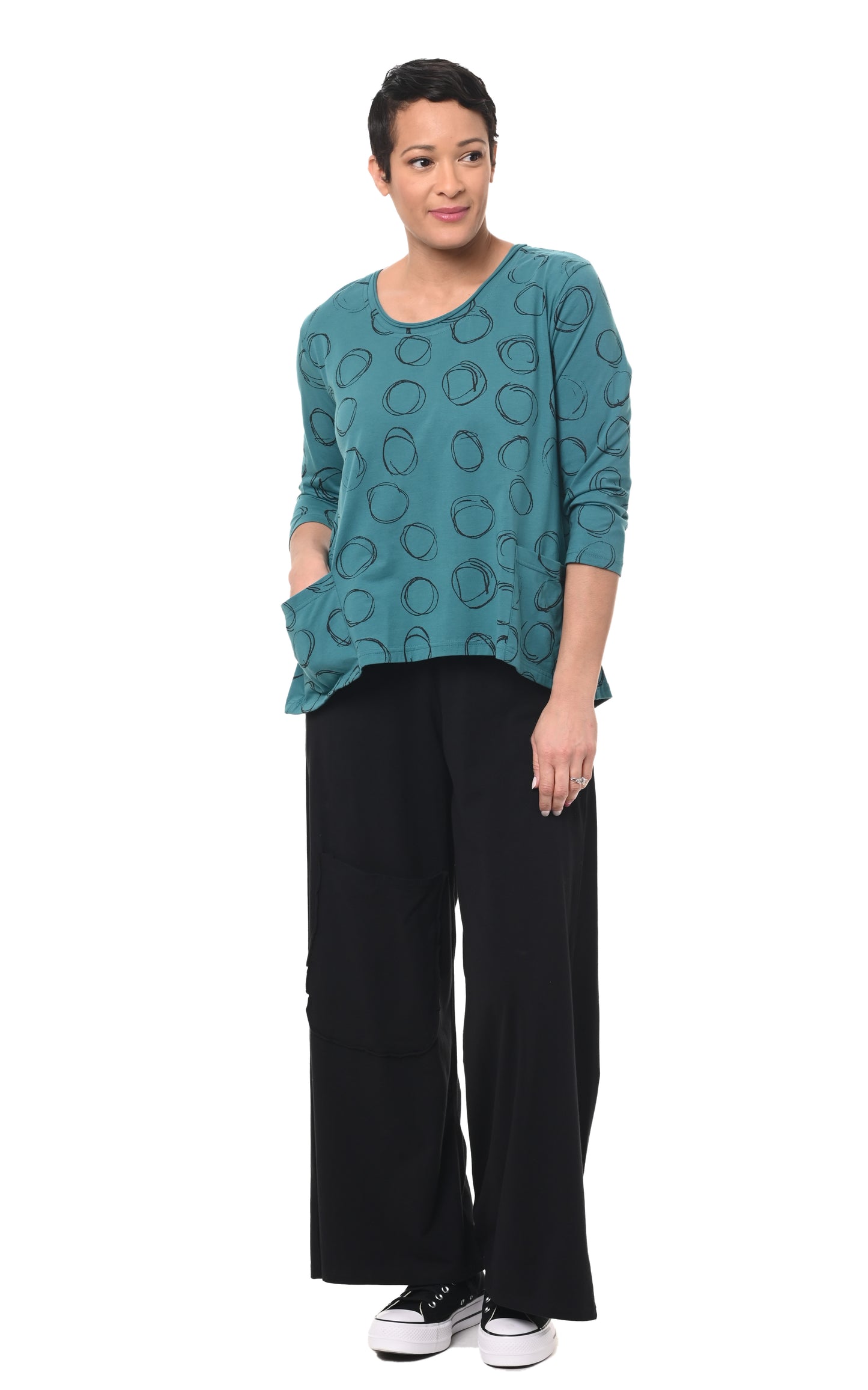 FINAL SALE L123 Kelly Pullover in Teal Orbit*