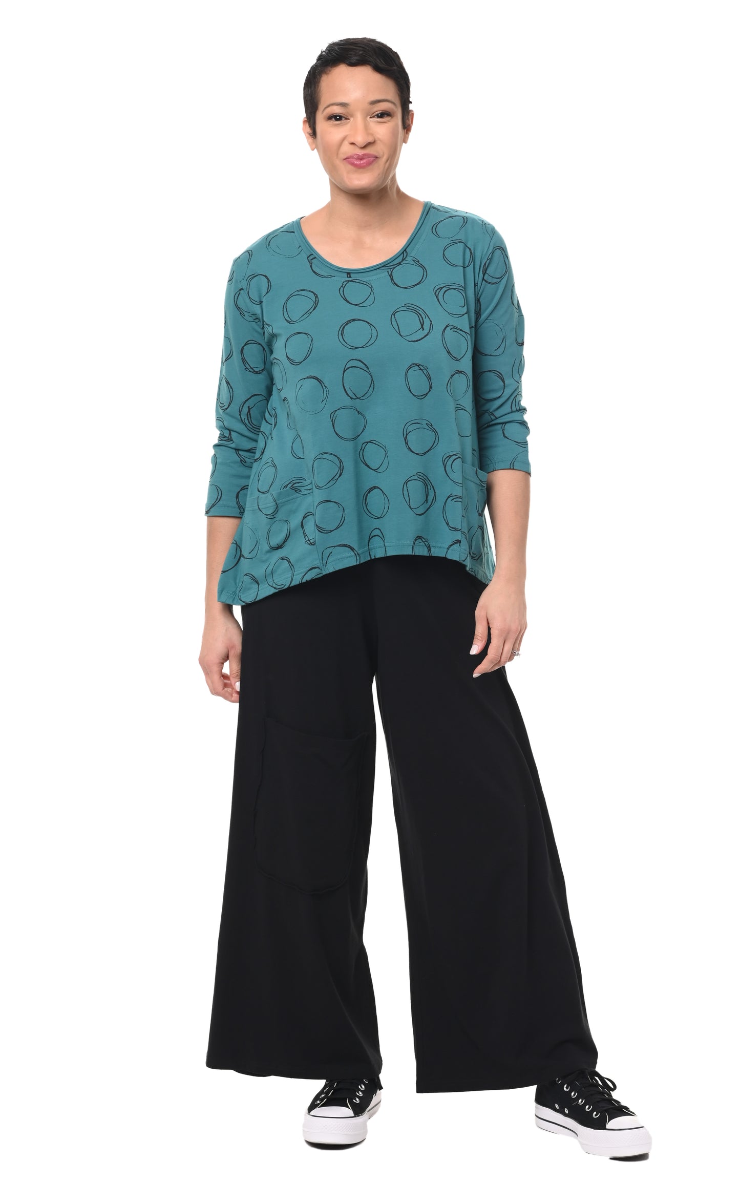 FINAL SALE L123 Kelly Pullover in Teal Orbit*