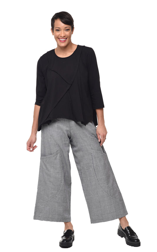 SDC126 Portia Pant in Black White Avalon*