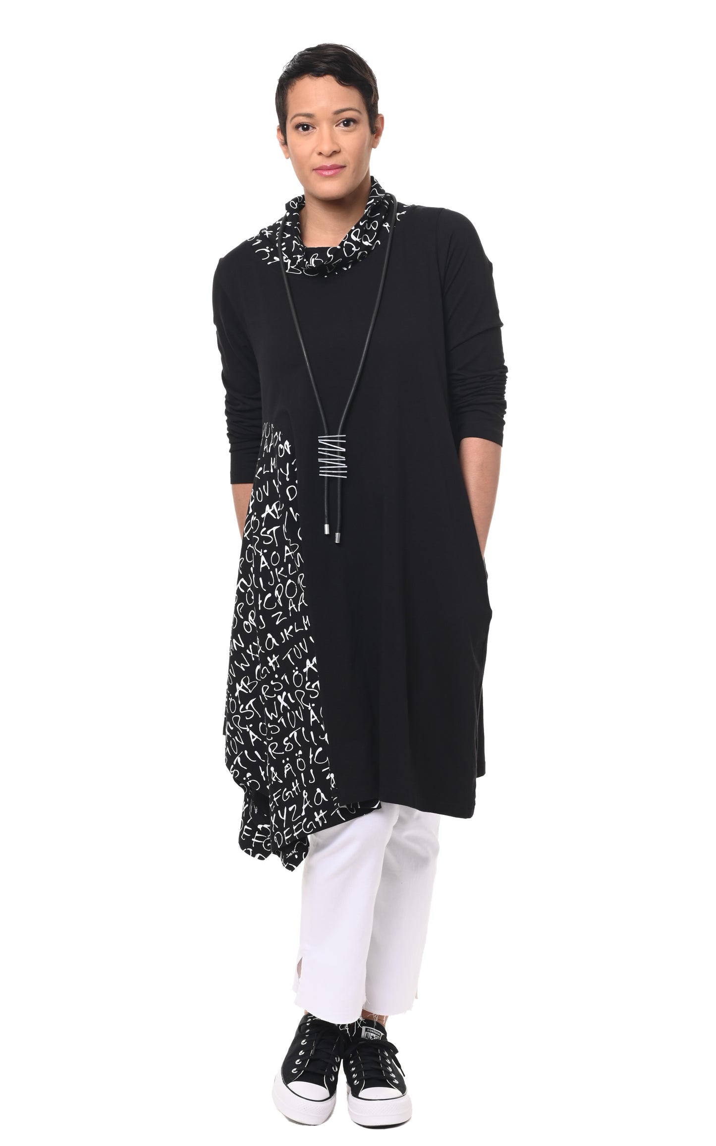 SDM133 Emaline Dress in Black Alphabet*