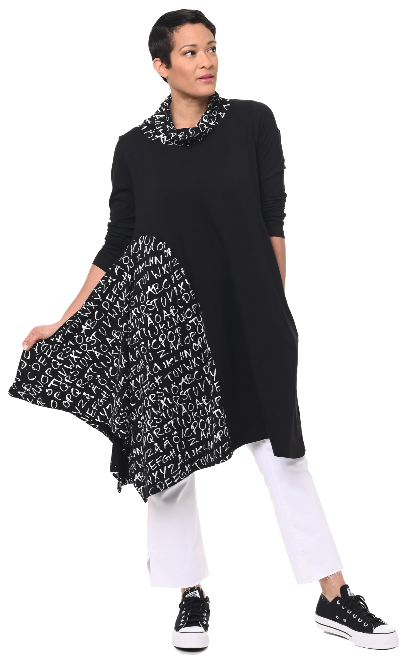 SDM133 Emaline Dress in Black Alphabet*