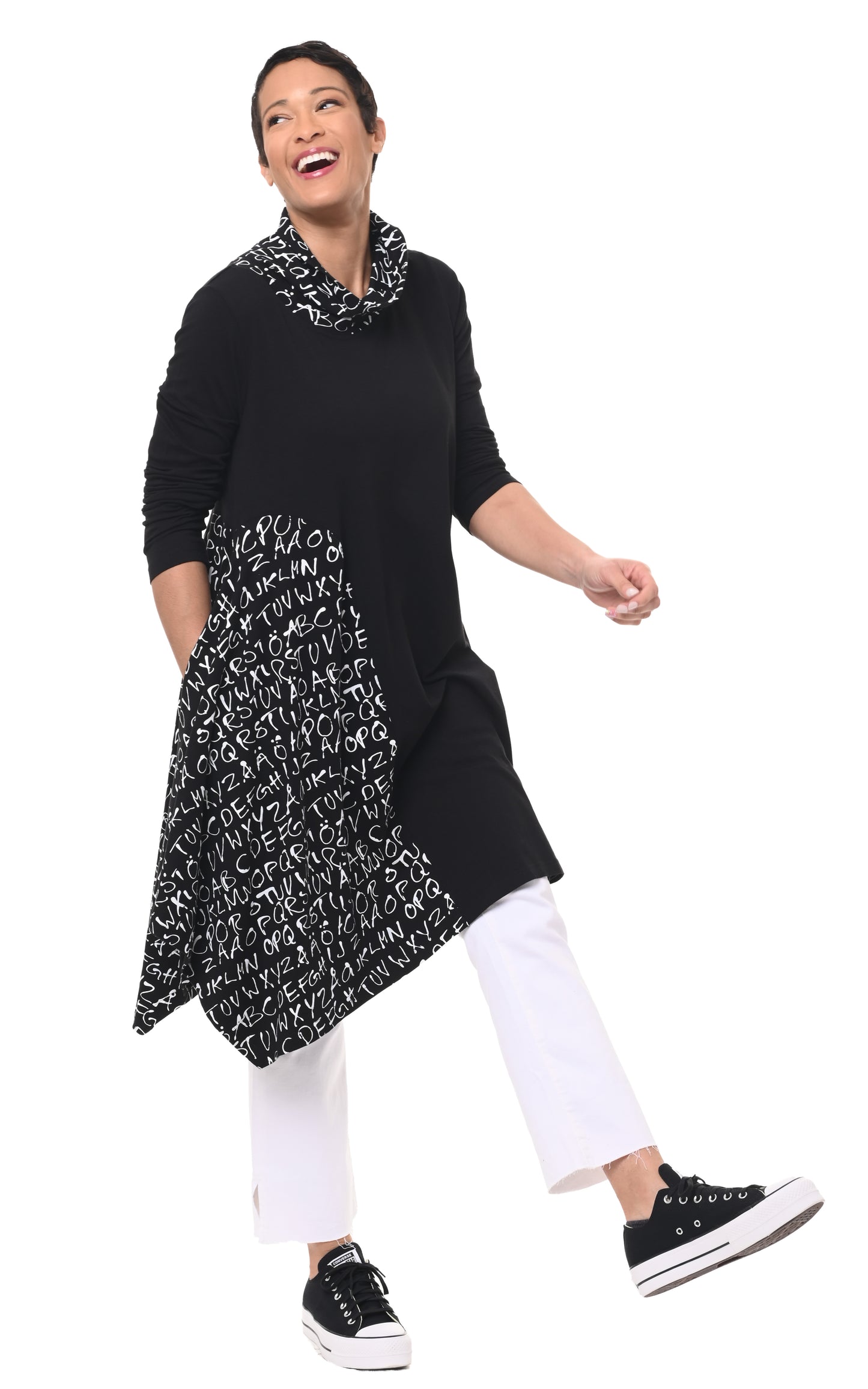 SDM133 Emaline Dress in Black Alphabet*