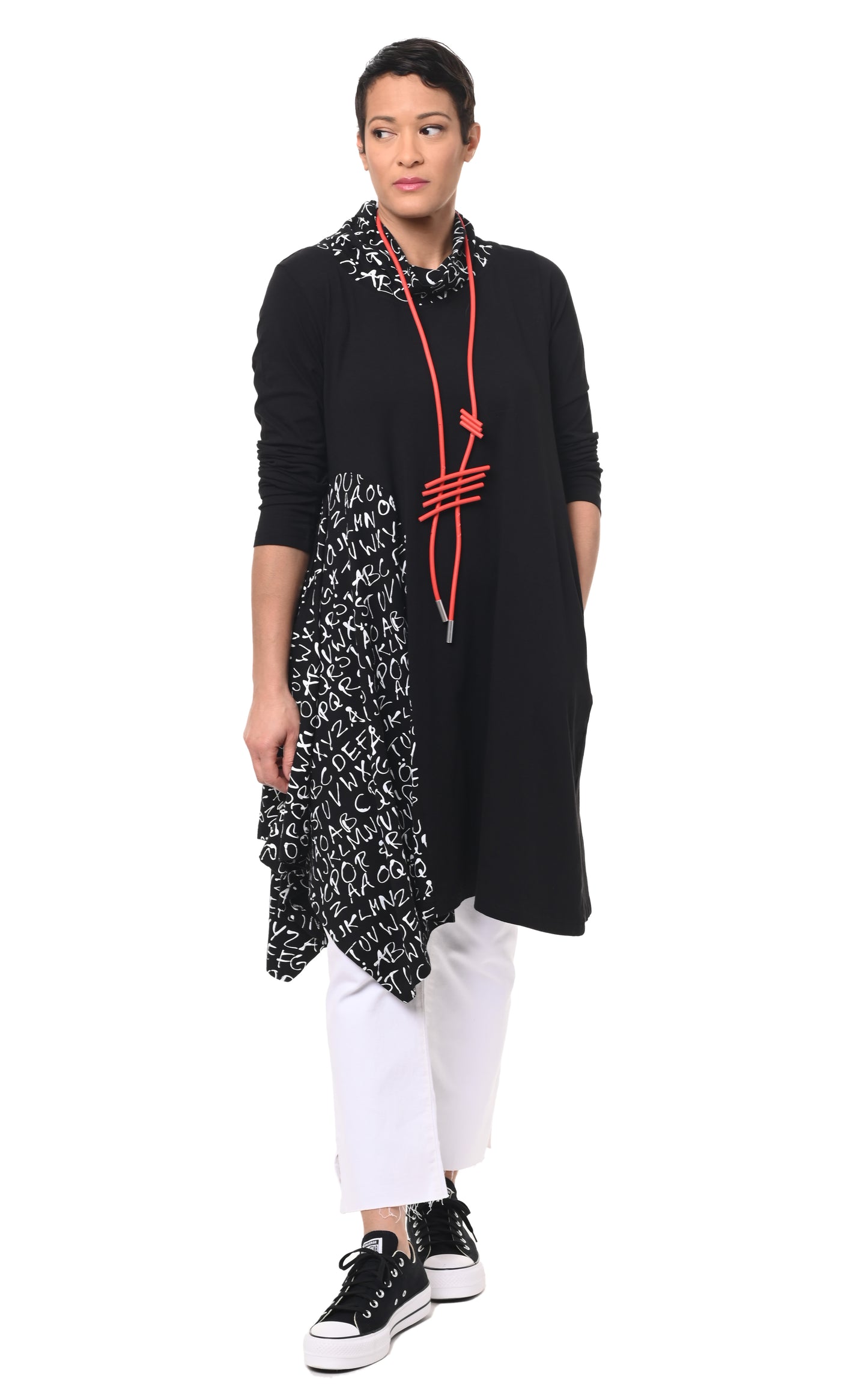 SDM133 Emaline Dress in Black Alphabet*