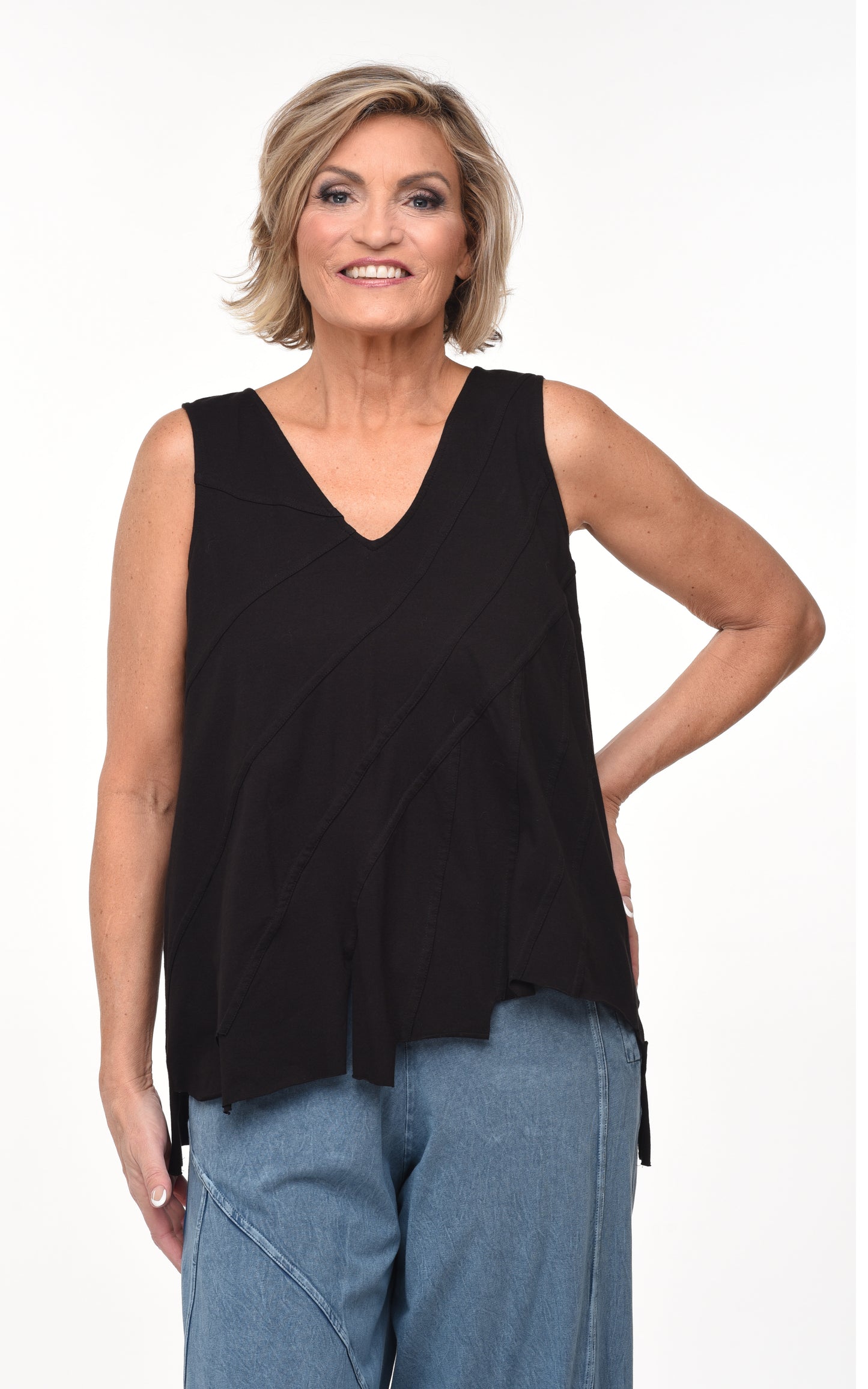 Final Sale L136 Marissa Tank in Black*