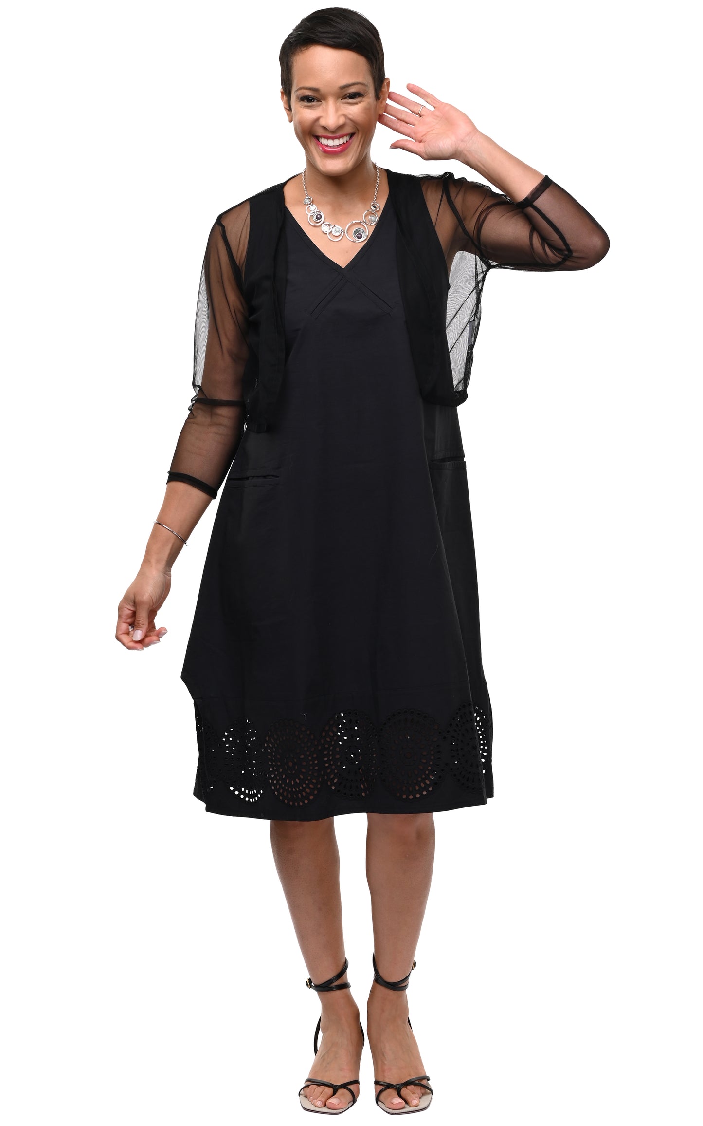 M600 Mesh Shrug in Black*