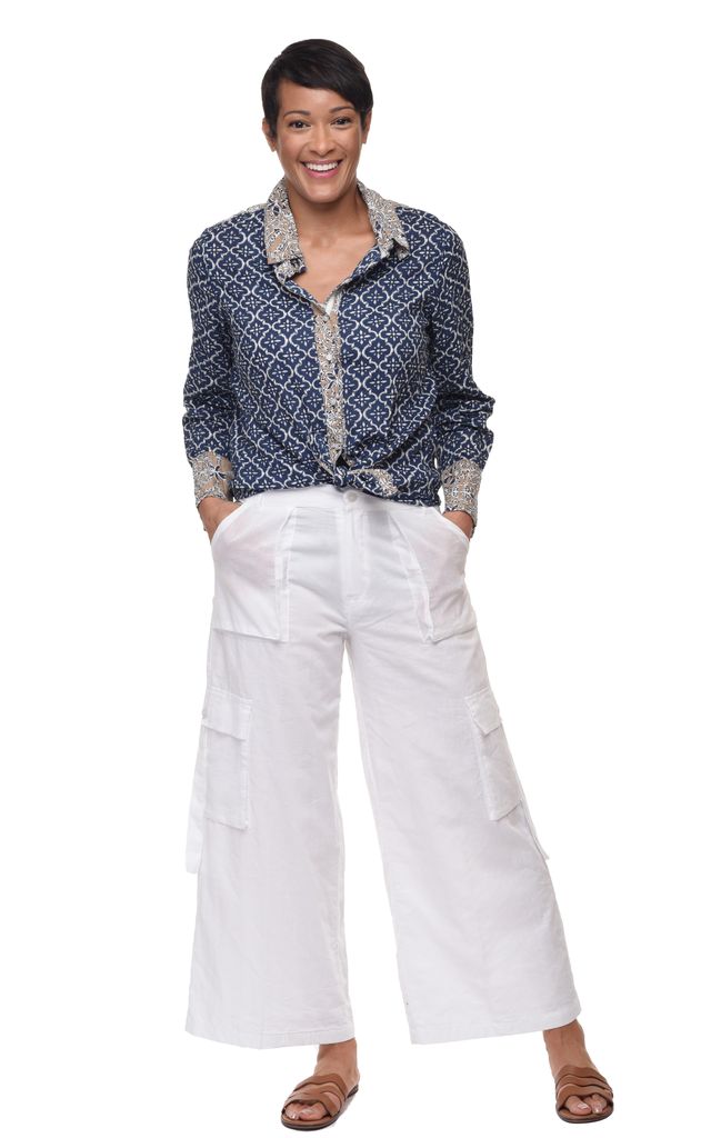 CV1087 Gretchen Button Down in Tile