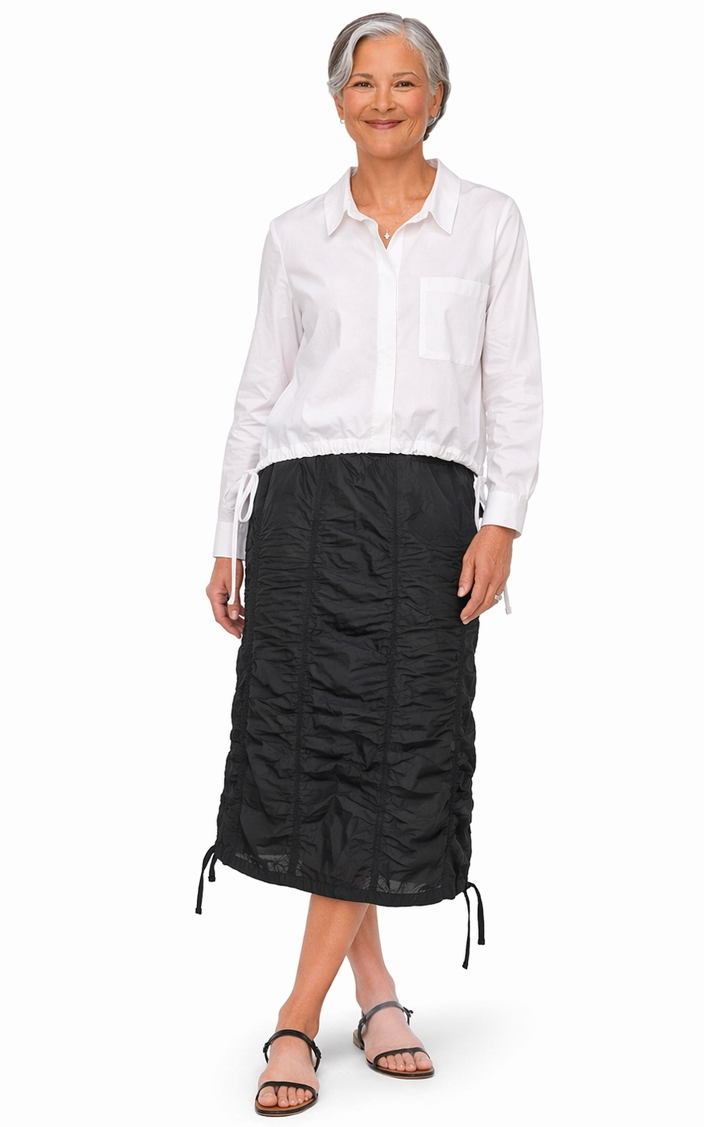 FINAL SALE SDC333 Valencia Skirt in Black Cotton