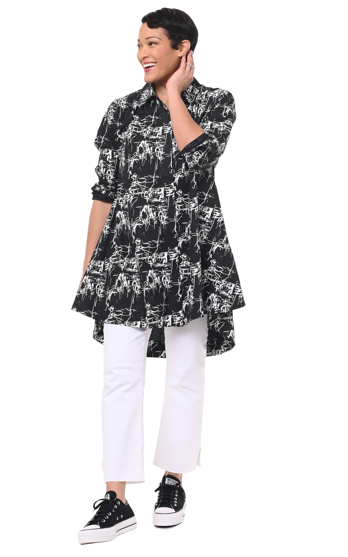 FINAL SALE SDC718 Newport Button Down in Black Etching*