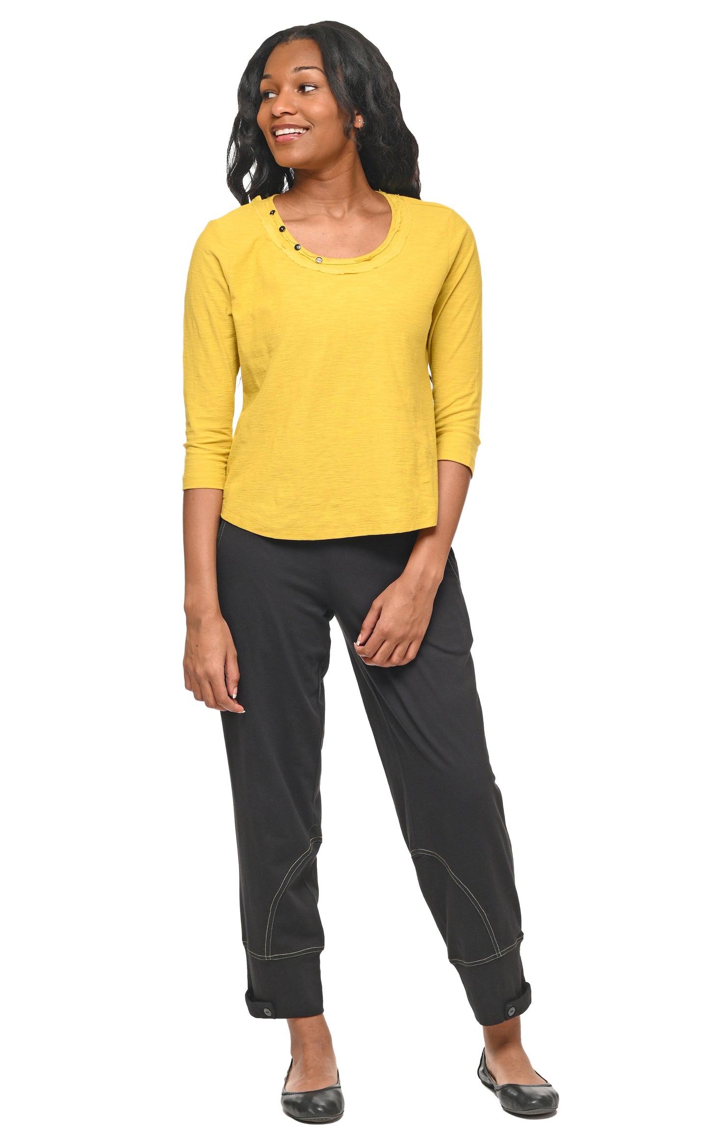 CS123 Bowen Top in Oil Yellow*