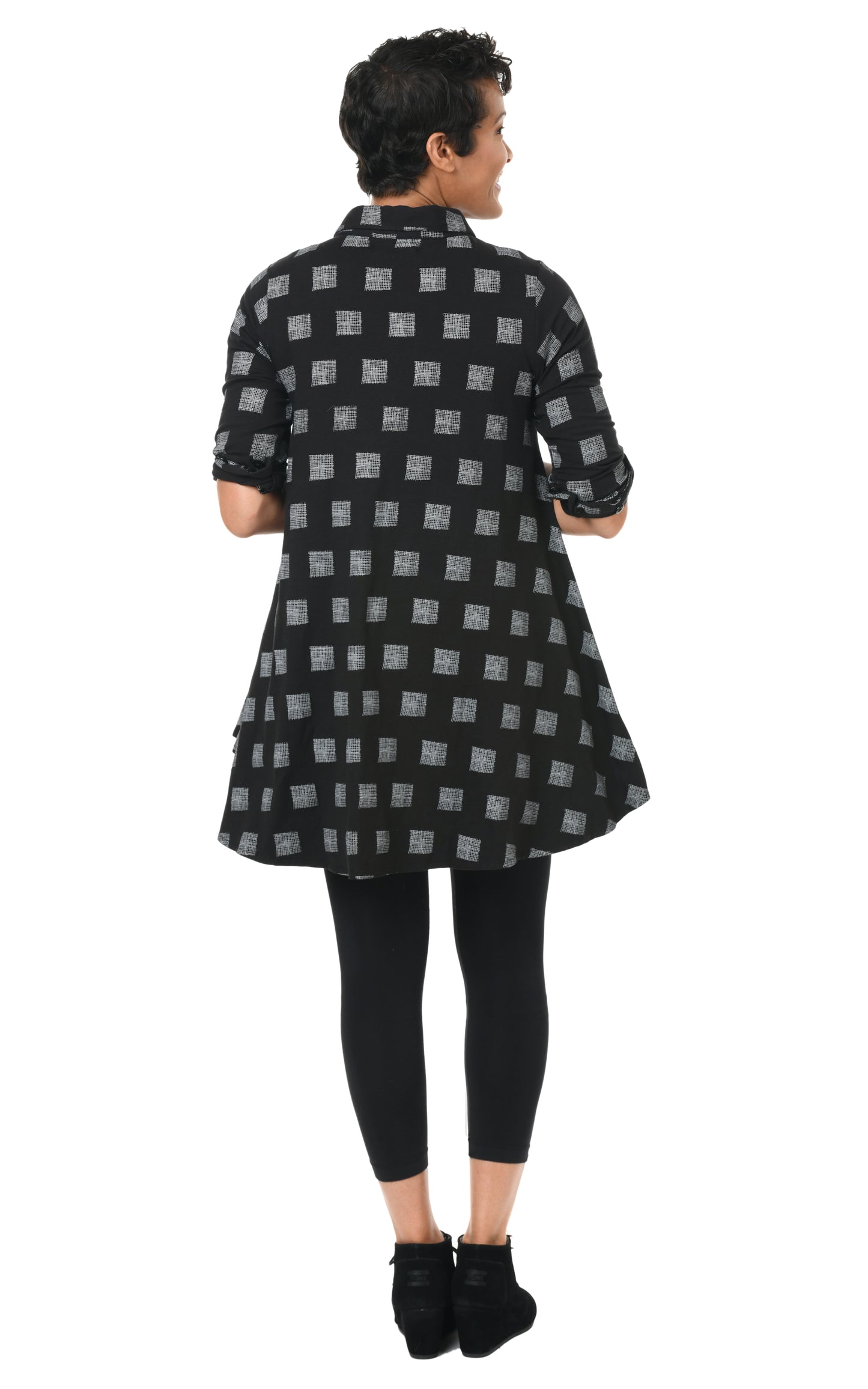 FINAL SALE SDM580 Lauryn in Black Gray Mini Chex*