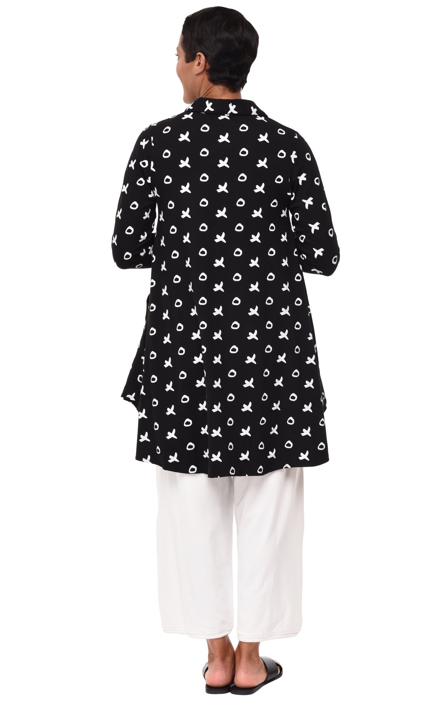 FINAL SALE SDM580 Lauryn Button Down in Black Mini XO*