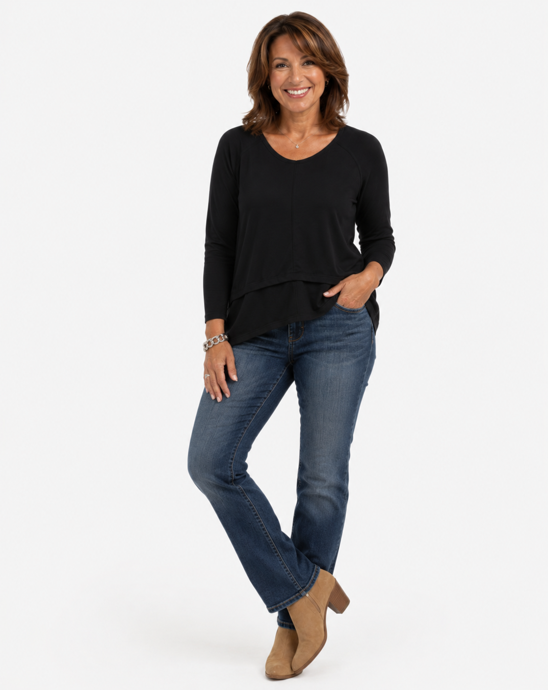 FINAL SALE SDM811 Presley Pullover in Black by Snapdragon & Twig*