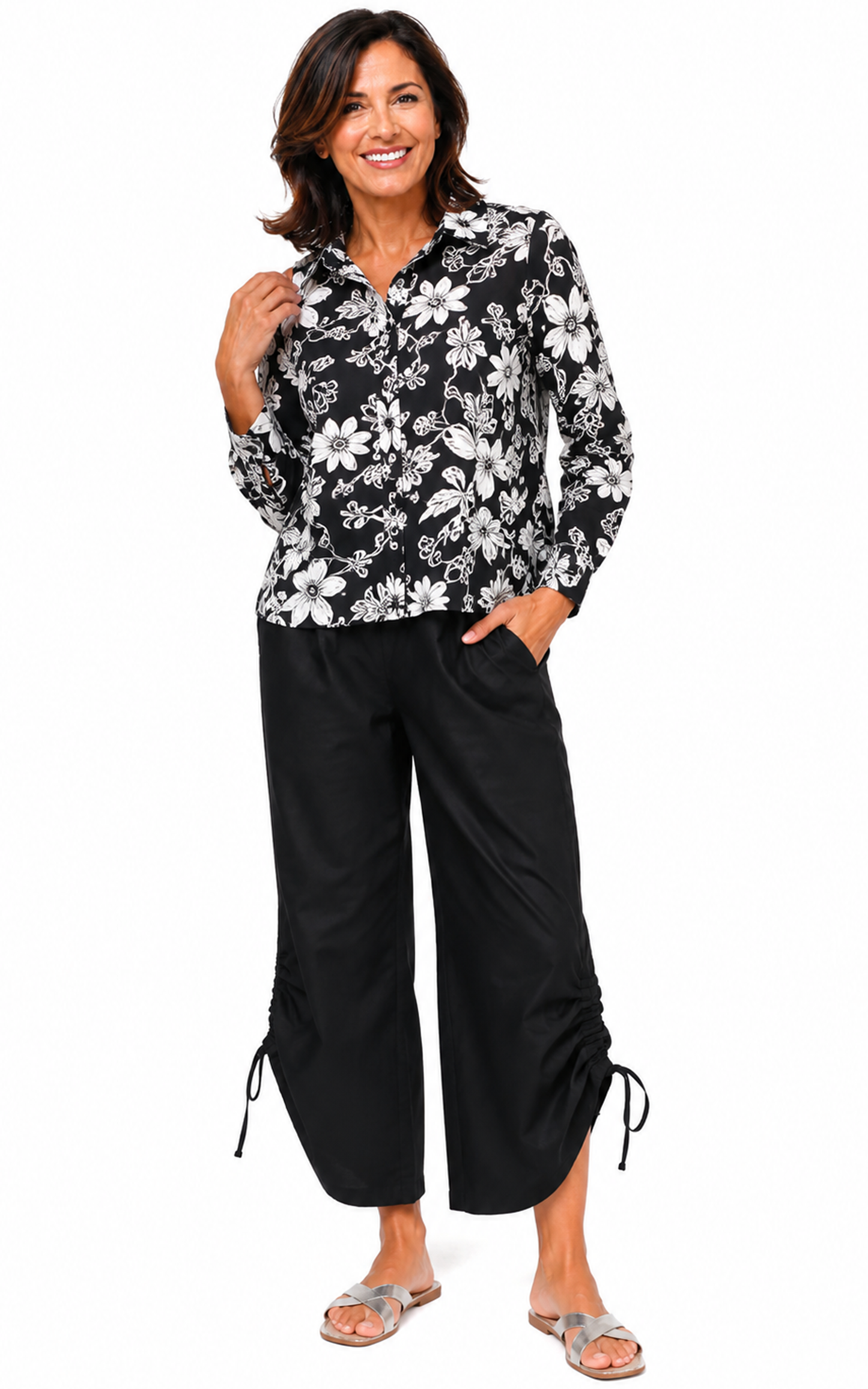 CV1192 Sadie Blouse in Harvest Floral*