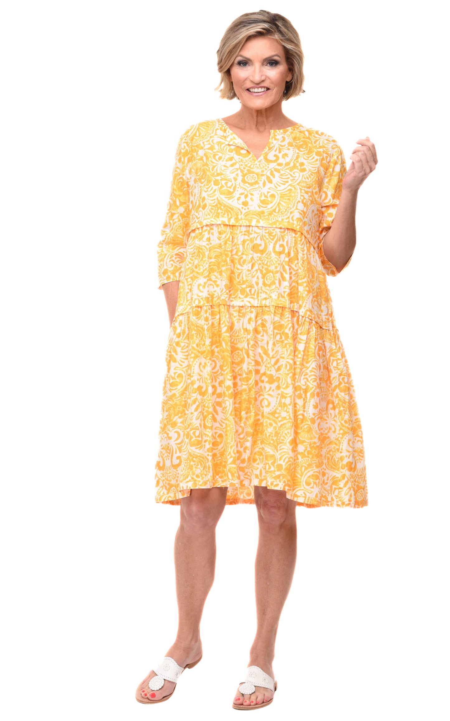 FINAL SALE CV1109 Hayley Dress in Marigold*