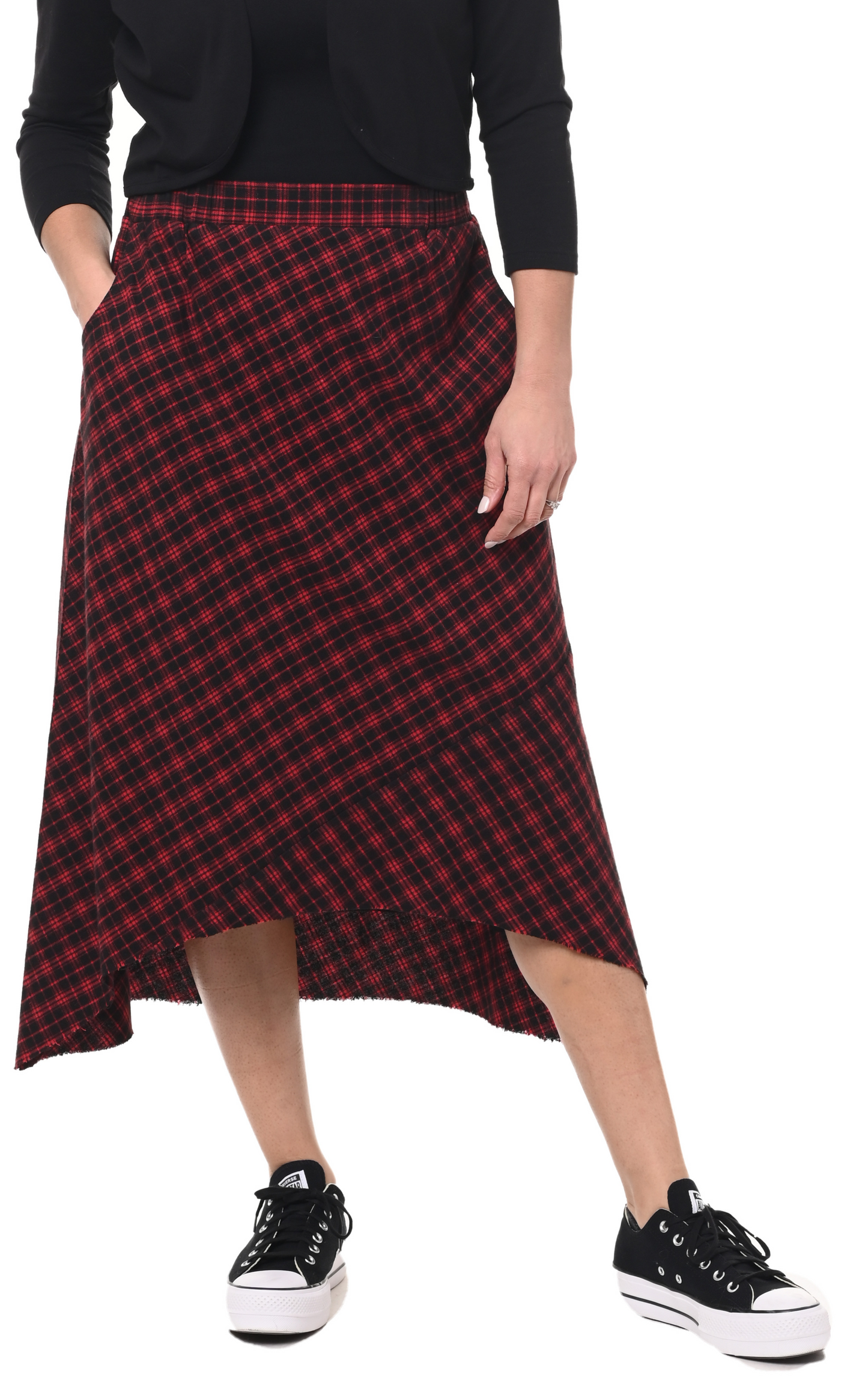 FINAL SALE CV1055 Kenji Skirt in Plaid