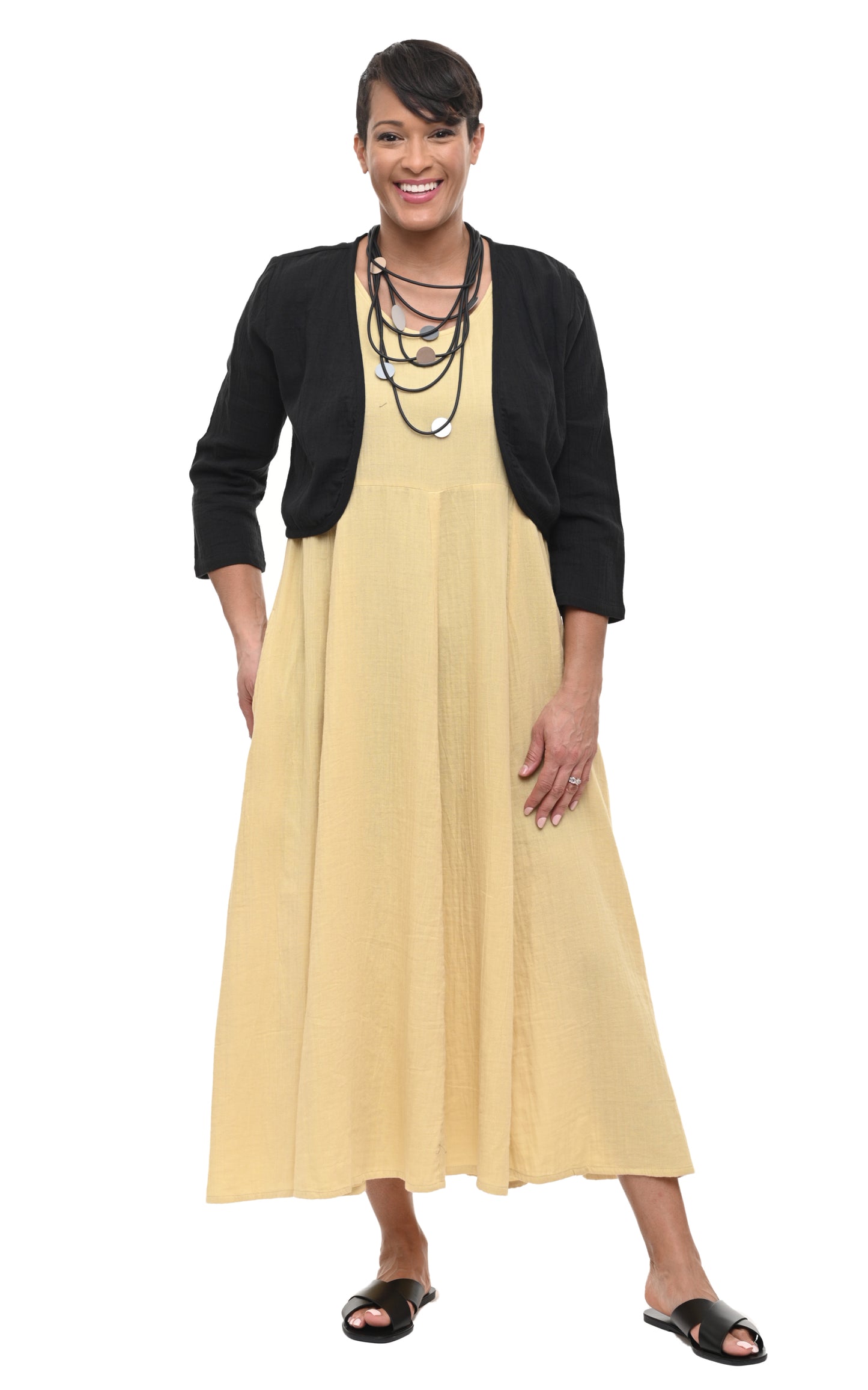 FINAL SALE VCG369 Amira Dress in Saffron*