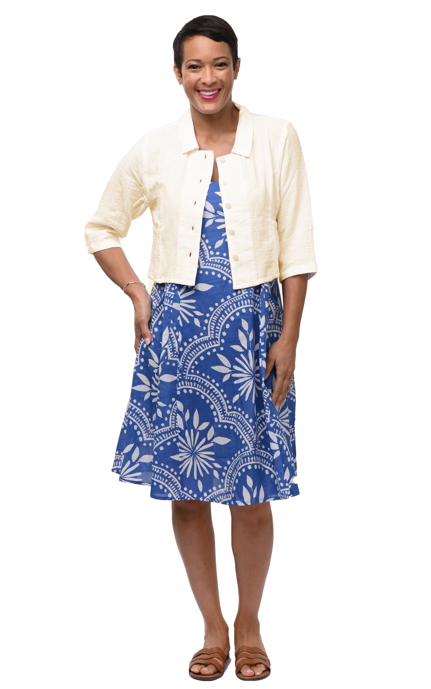 FINAL SALE VCG503 Parker Jacket Top in Ivory*