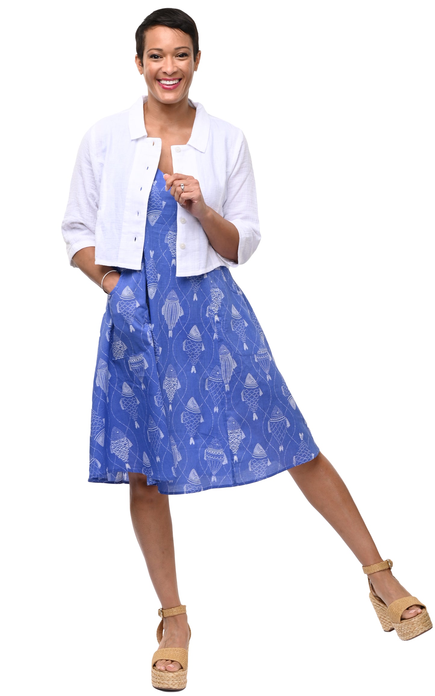 CV418 Myla Dress in Go Fish*