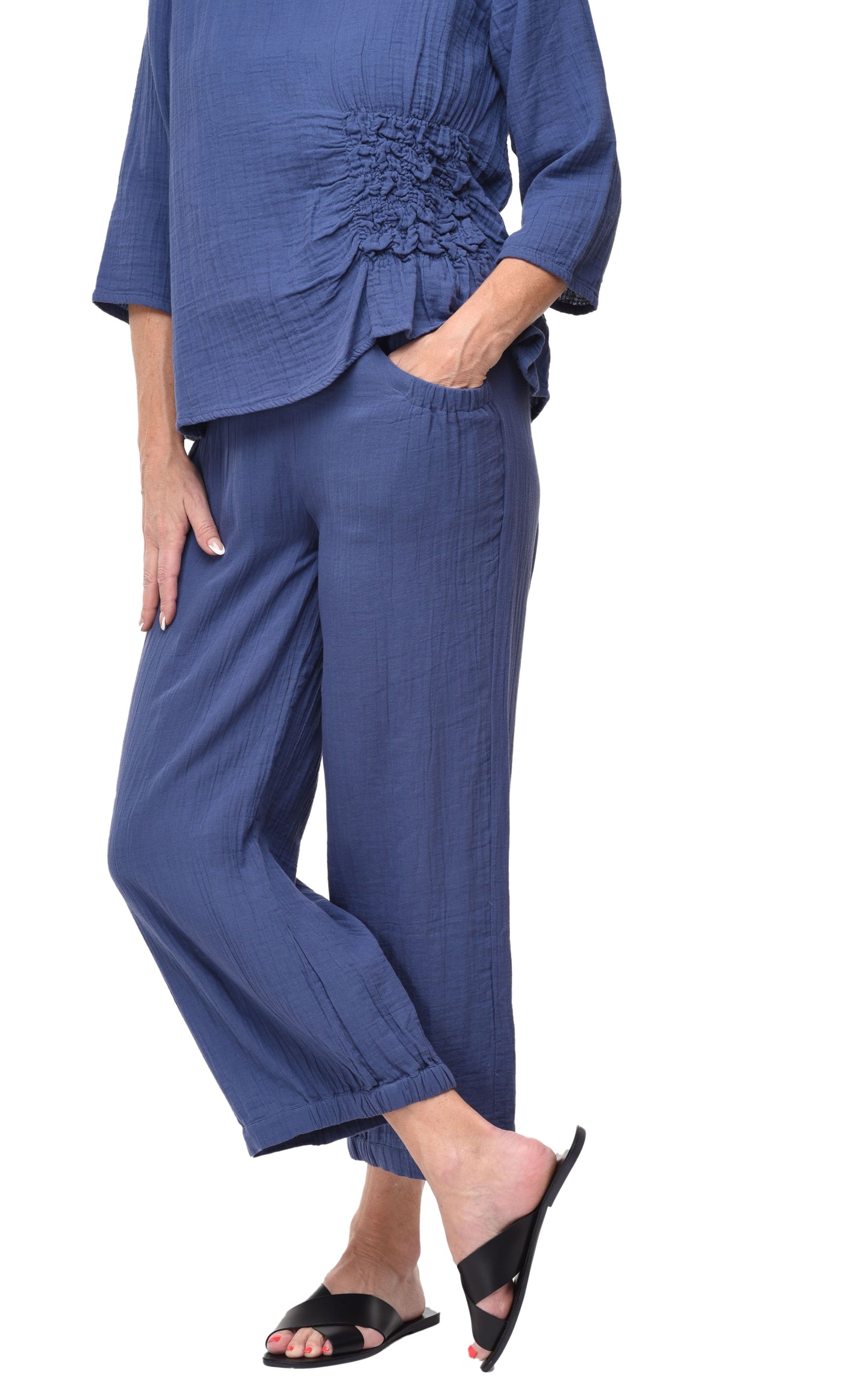 FINAL SALE VCG513 Katherine Pant in Steel Blue*