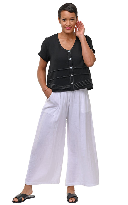 VCG643 Elle Button Down in Black*