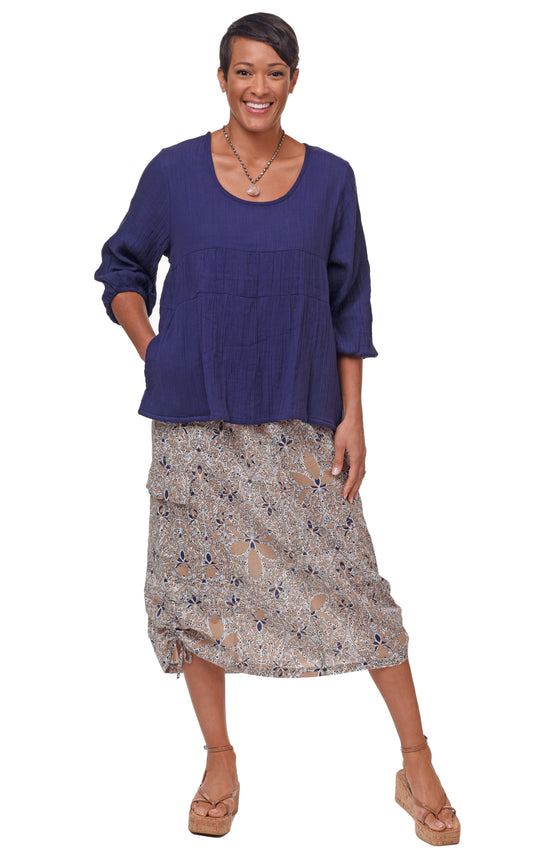 FINAL SALE VCG645 Dove Top in Navy*