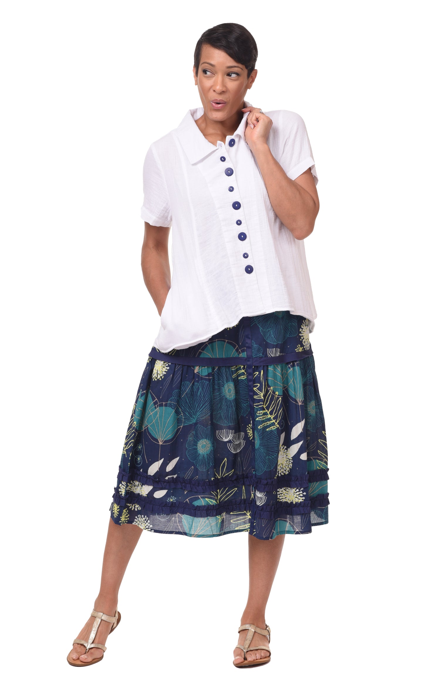 FINAL SALE CV1155 Garden Skirt in Portland Floral*