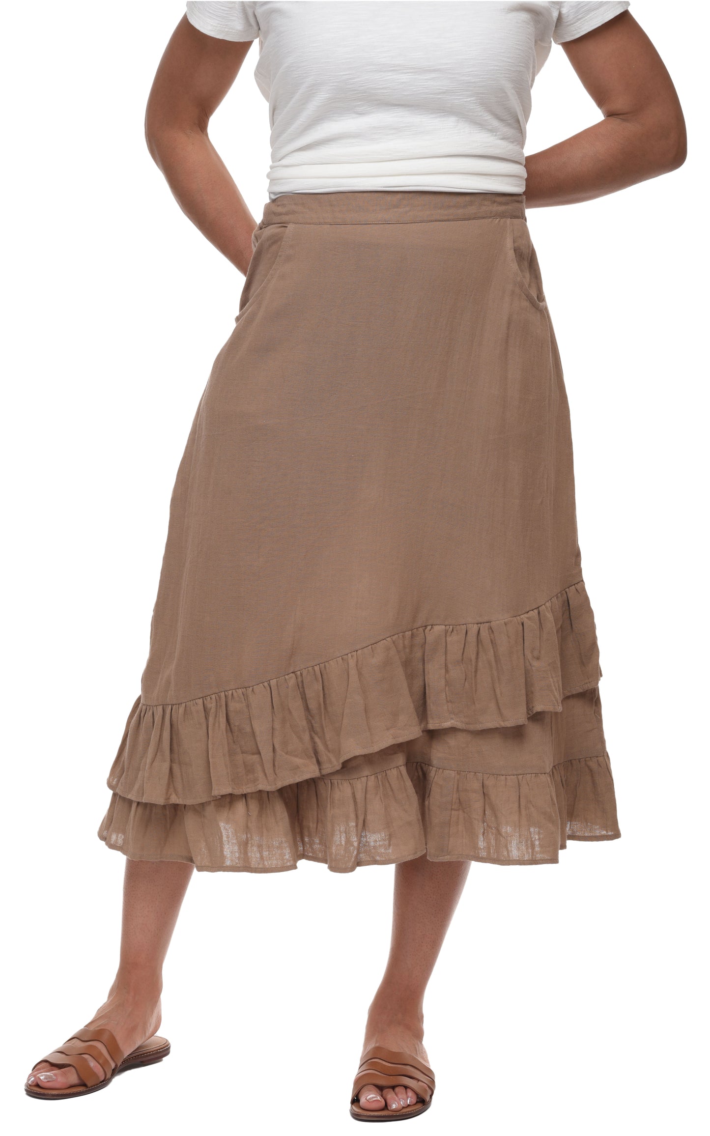 FINAL SALE VCG652 Erika Skirt in Sand*