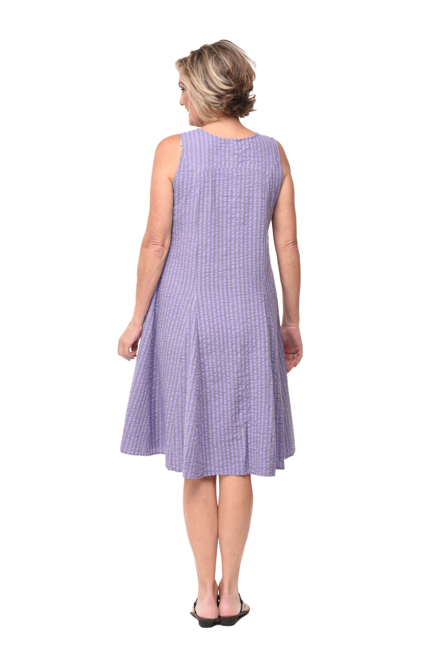CV656 Poppie Dress in Sully Seersucker Stripe