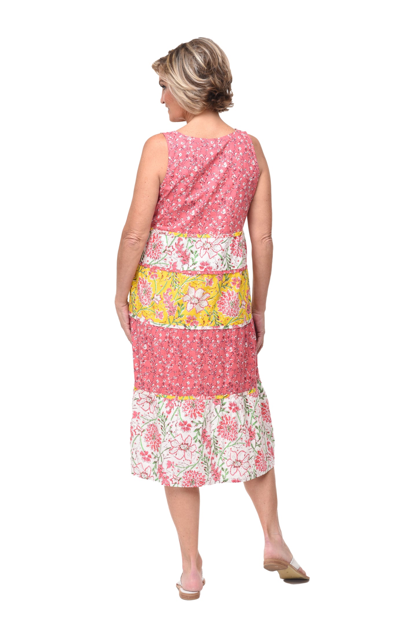 CV1025 Maya Tiered Dress in Multi Blossom*