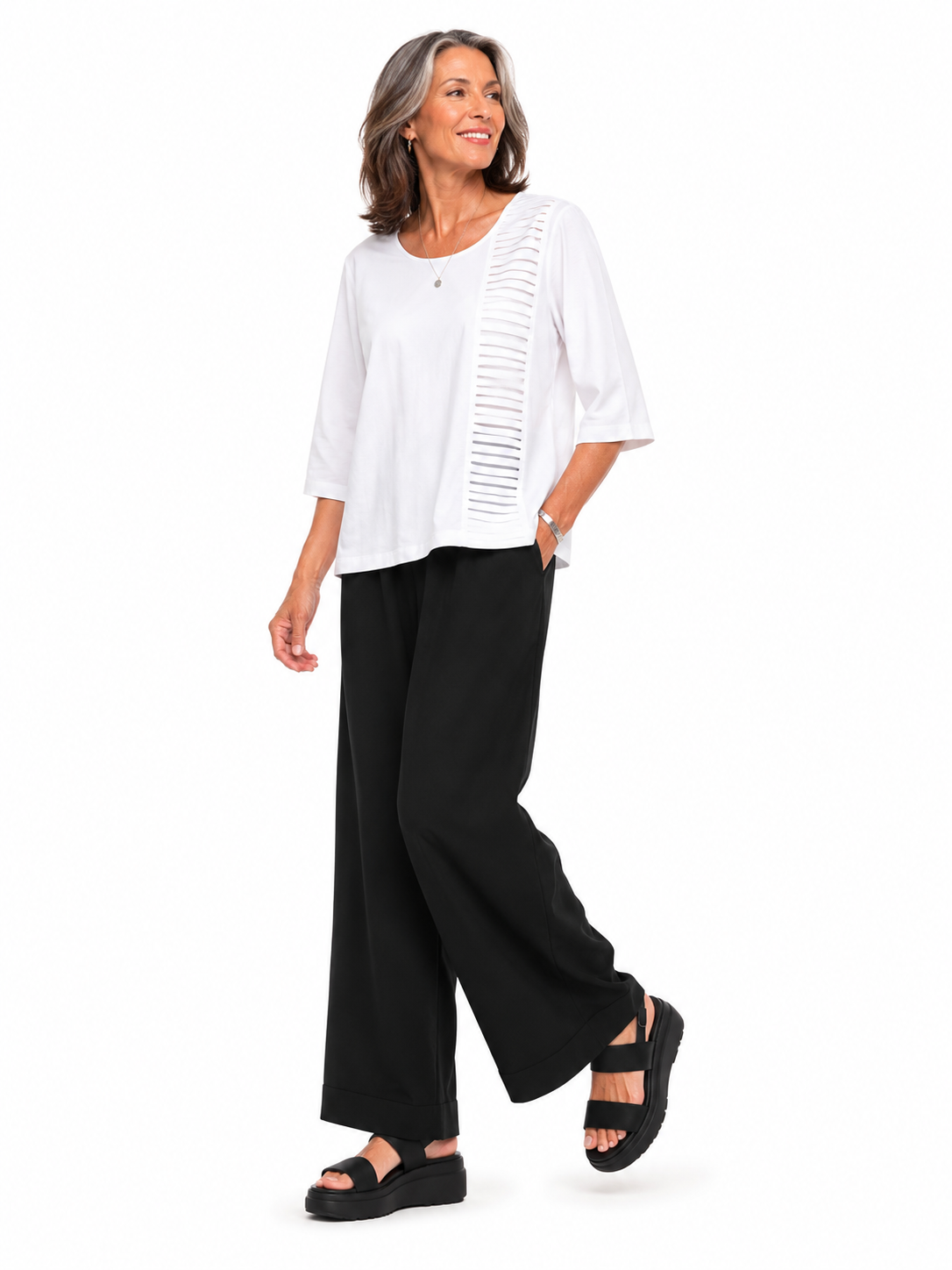 FINAL SALE CV1015 Glynn Pullover in White*