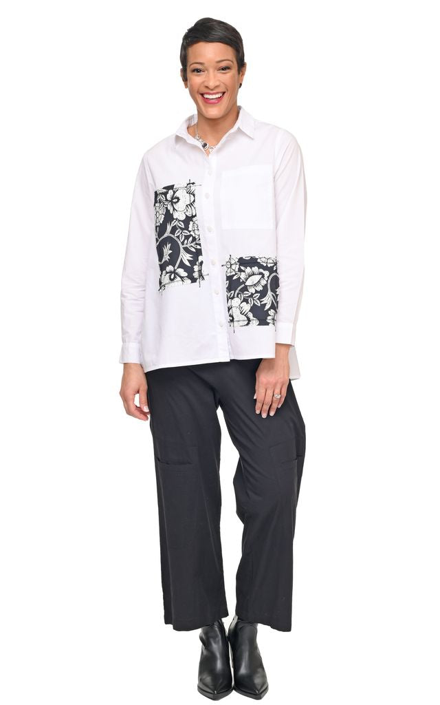 CV1212 Hadley Blouse in White & Harvest Floral*