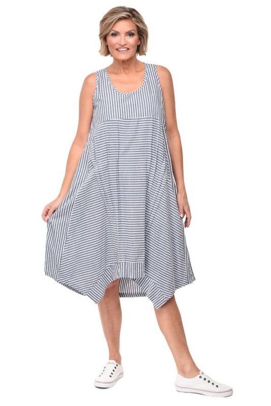 FINAL SALE CV1069 Lennon Dress in Marina White*